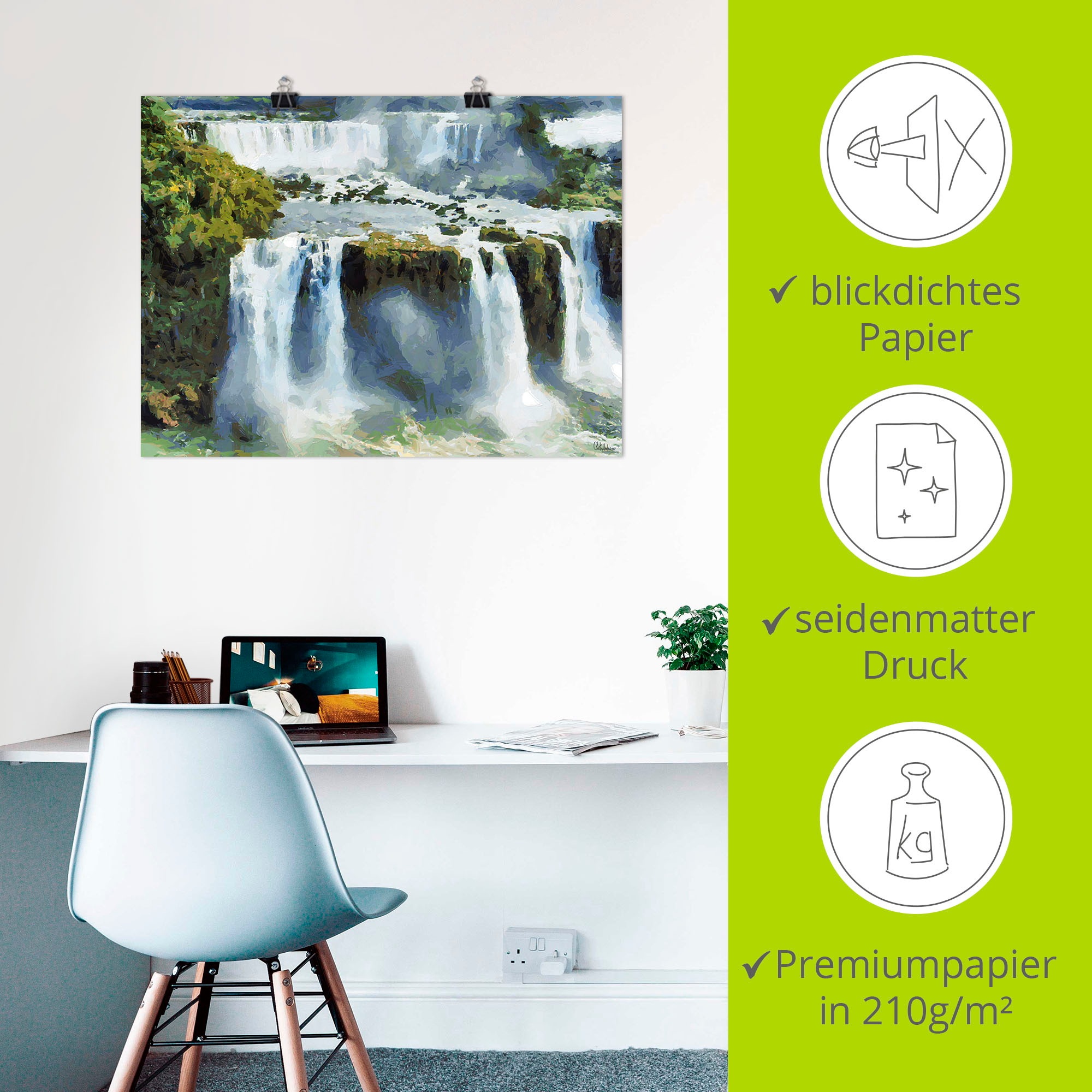 Artland Poster »Iguazu Wasserfälle IV«, Wasserfallbilder, (1 St.), als Alubild, Leinwandbild, Wandaufkleber oder Poster in versch. Grössen