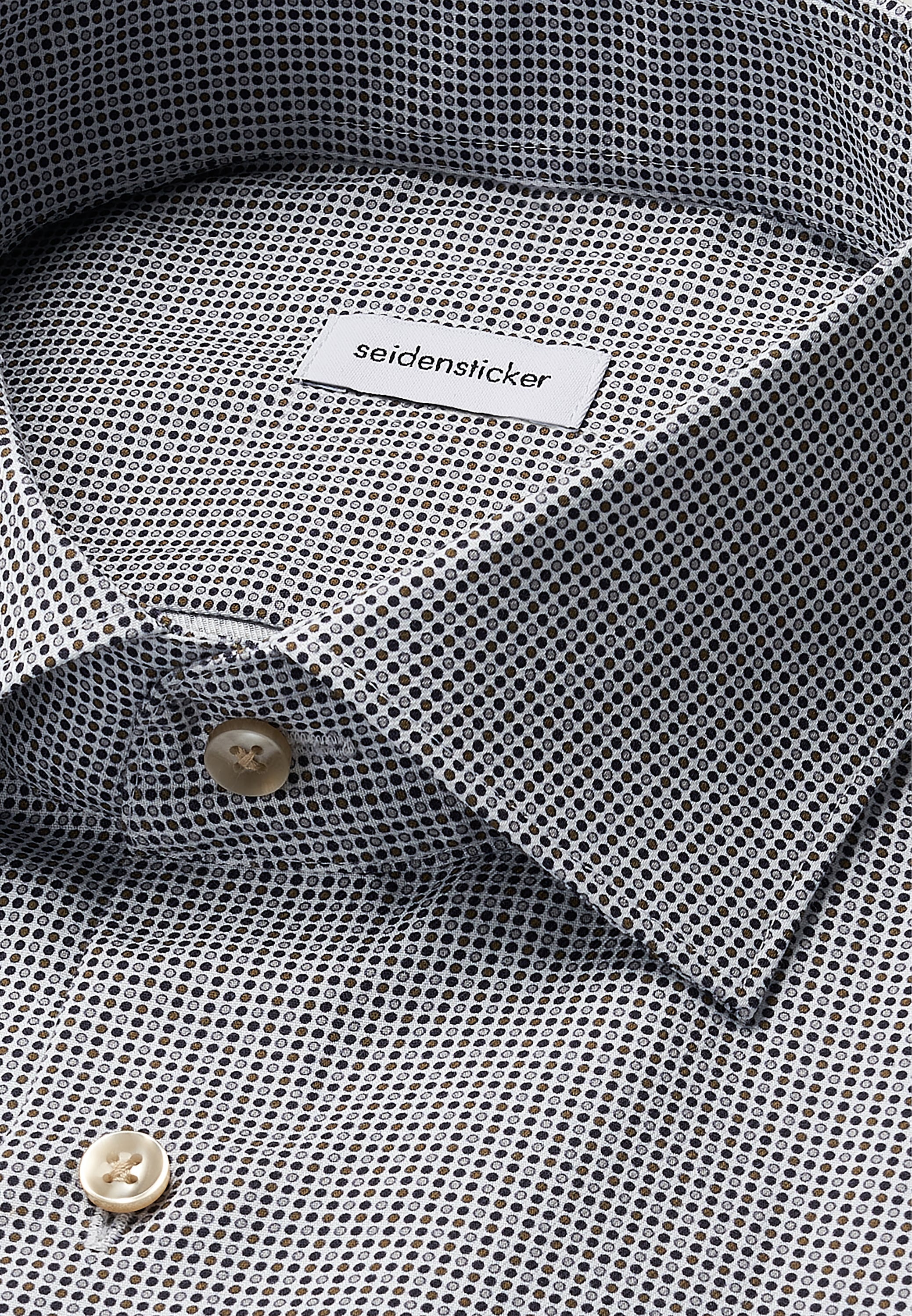 seidensticker Businesshemd »Schwarze Rose« Shaped 1/1 Kentkragen Druck