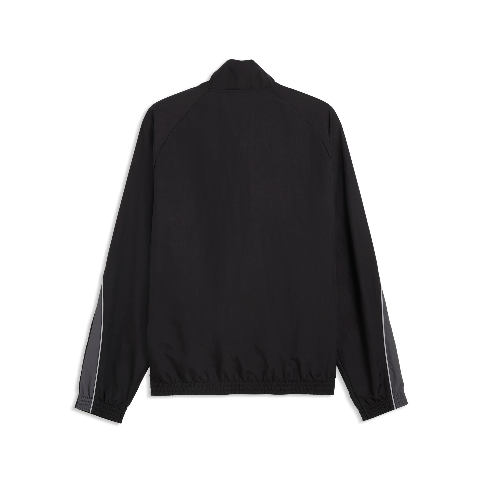 PUMA Veste d'entraînement »SPORT RELAXED WOVEN TRACK JACKET« sans capuche avec col montant, aspect imprimé, coupe décontractée, longueur normale