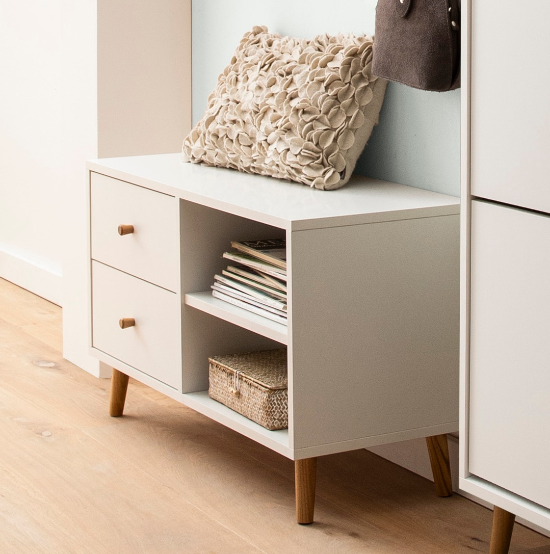 Image of Schildmeyer Bank "Bjarne, Breite 78 cm" Griff und Möbelfüsse aus Massivholz