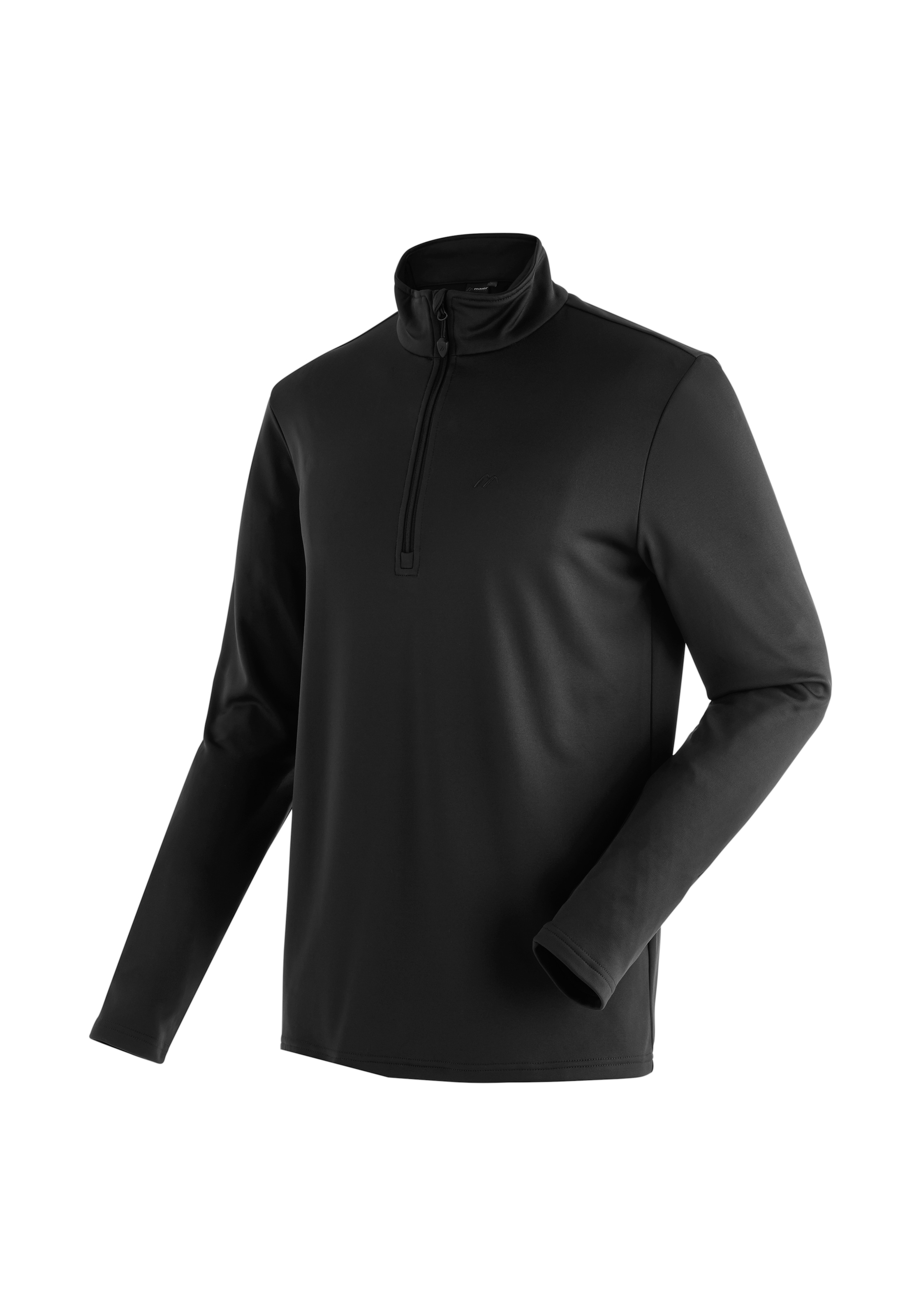 Maier Sports Pull en polaire »Felix«, polaire homme, couche intermédiaire fonctionnelle, demi-zip, coupe régulière
