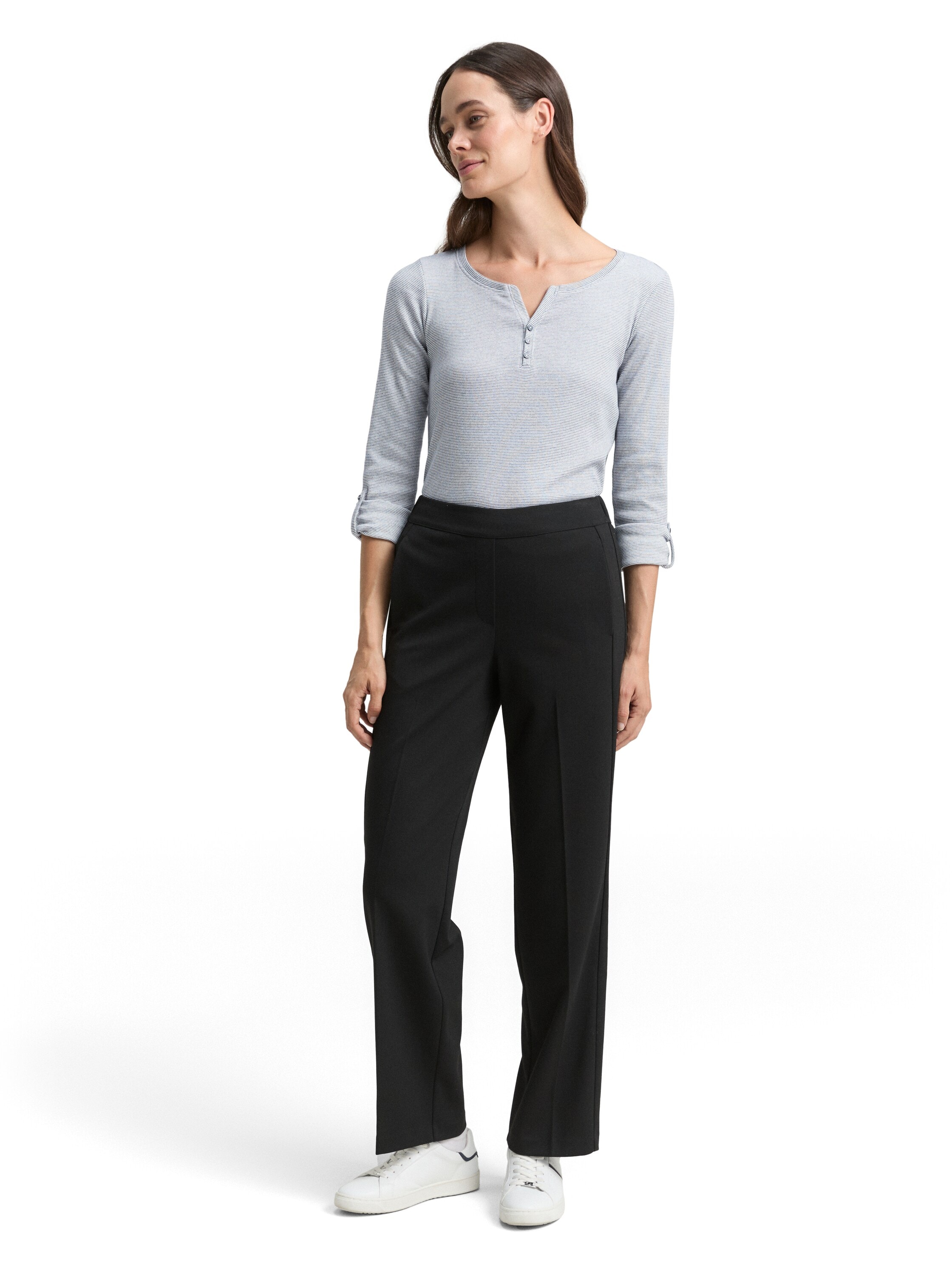 TOM TAILOR Langarmshirt mit Henley-Ausschnitt