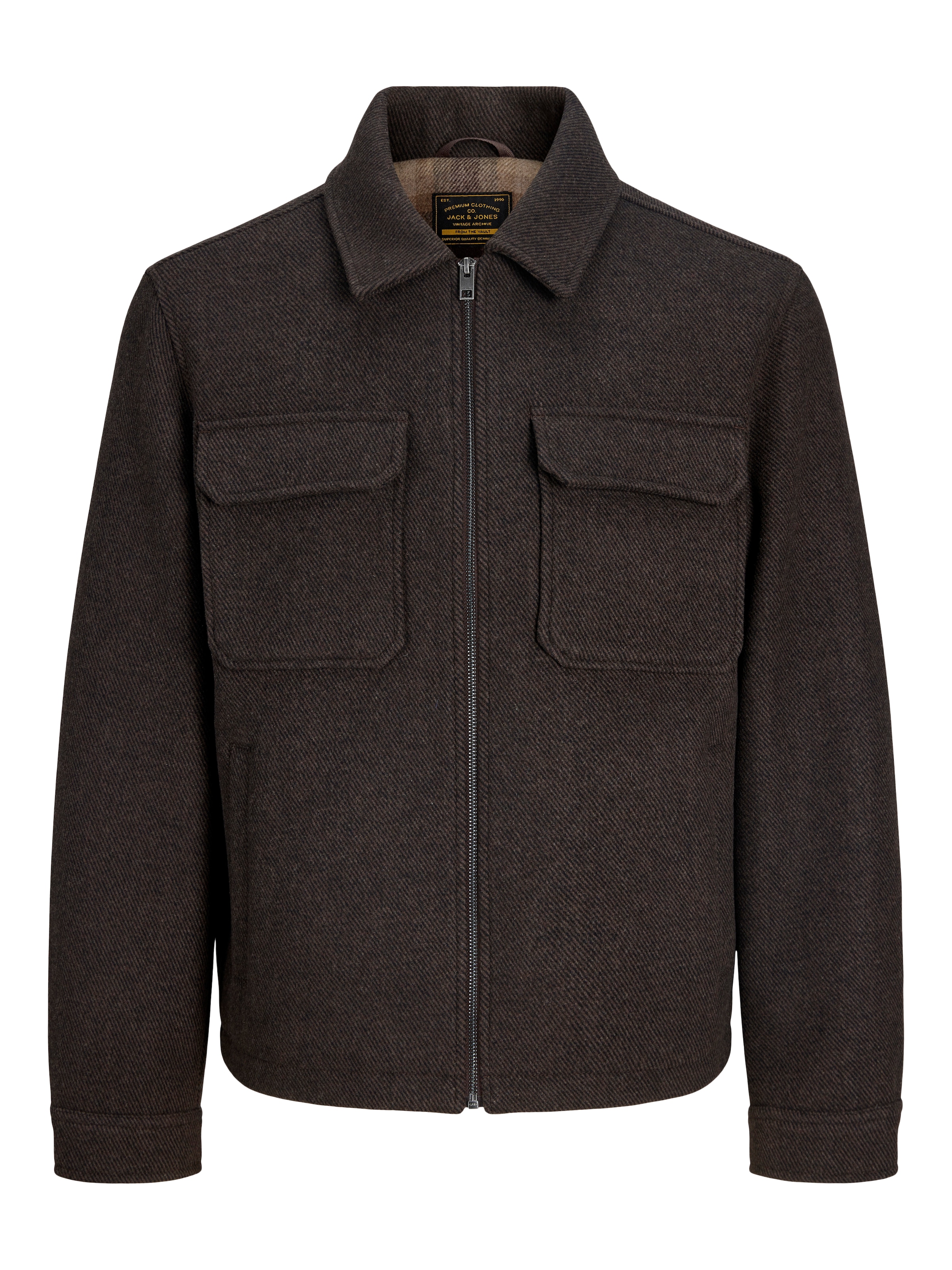 Image of Jack & Jones Blouson "JPRBLUWAKEFIELD WOOL BLEND JACKET SN" Materialmix, mit Wollanteil