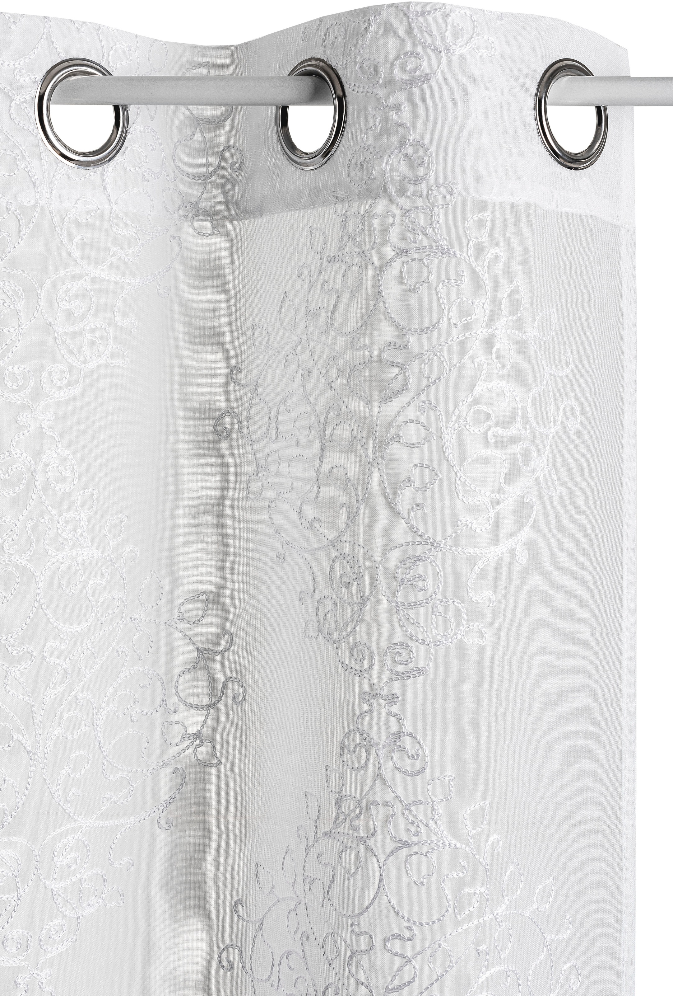 Leonique Gardine echter transparent, mit Grössen »Elia«, Stickerei, kaufen (1 St.), verschiedene