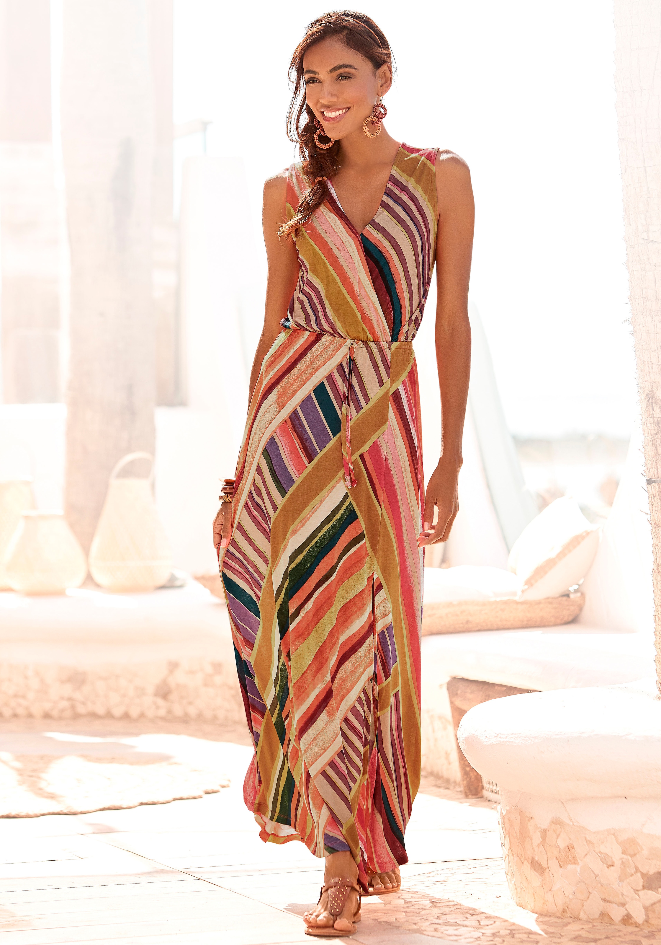 LASCANA Maxikleid, mit Alloverdruck