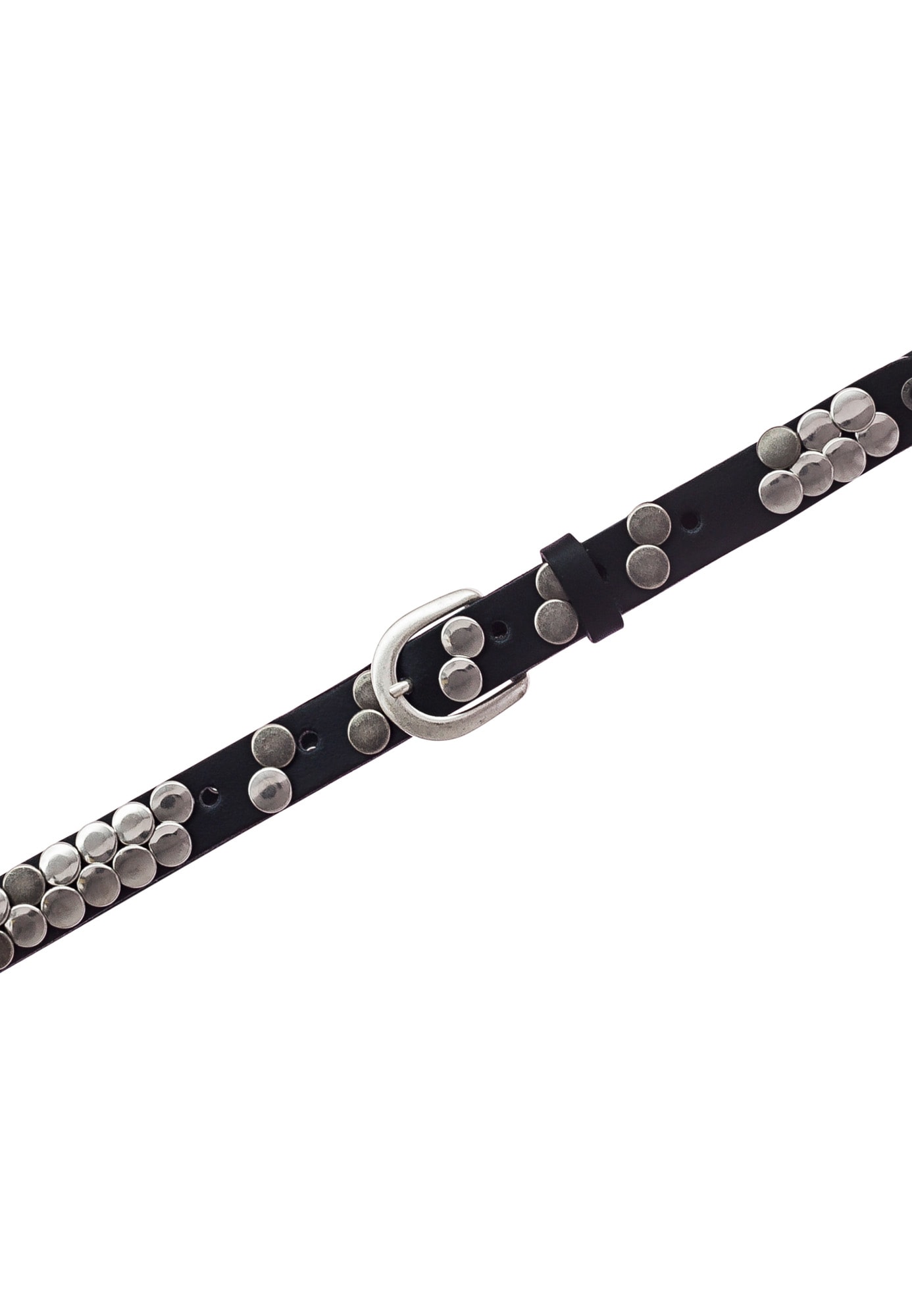 MUSTANG Ledergürtel Echtleder, mit Plattnieten verziert, einfache Dornschliesse