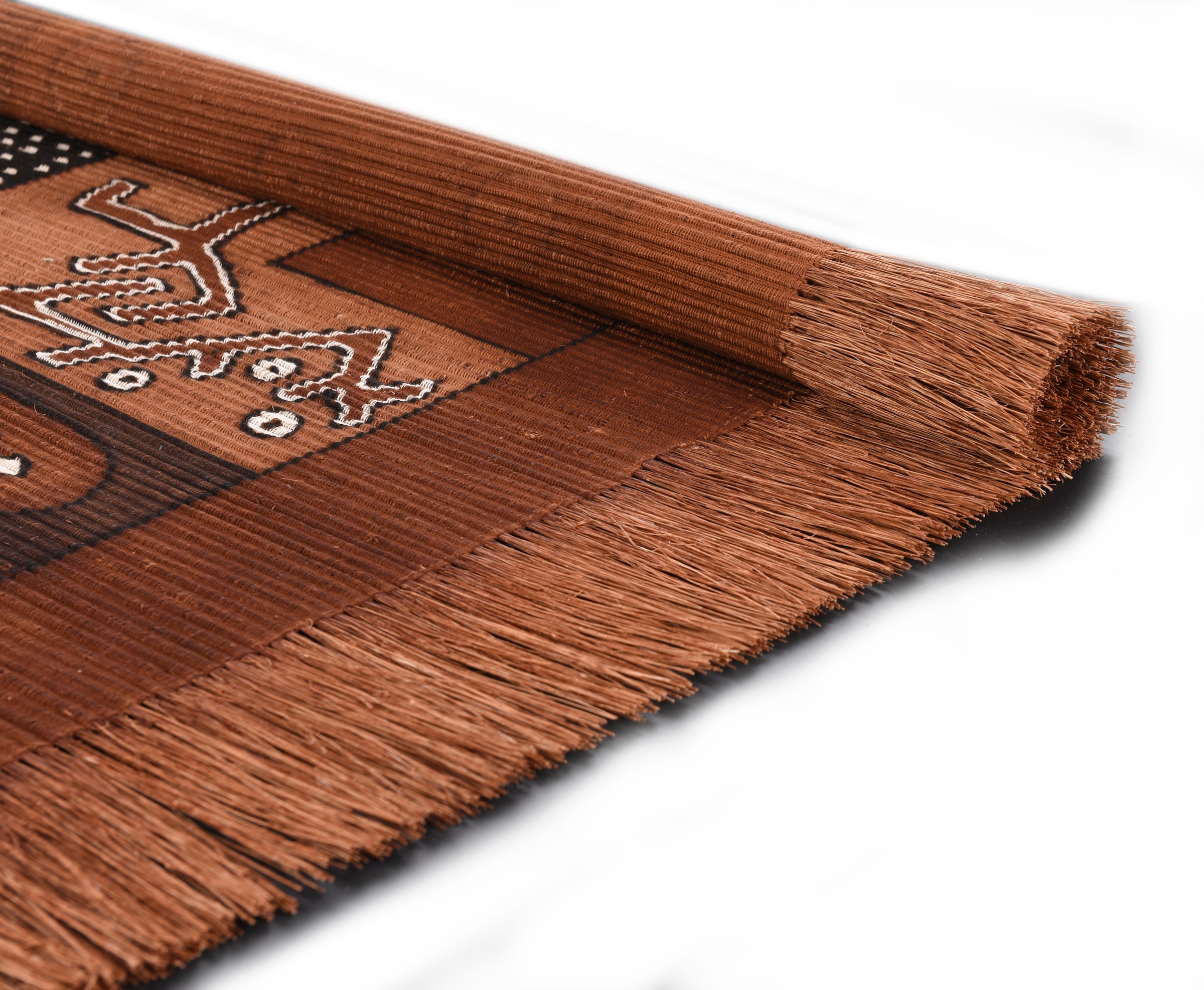 DIE HAUSKUNST Teppich »Yorodian Fileli« rechteckig 4 mm Höhe Flachgewebe, handgewebt, mit Fransen