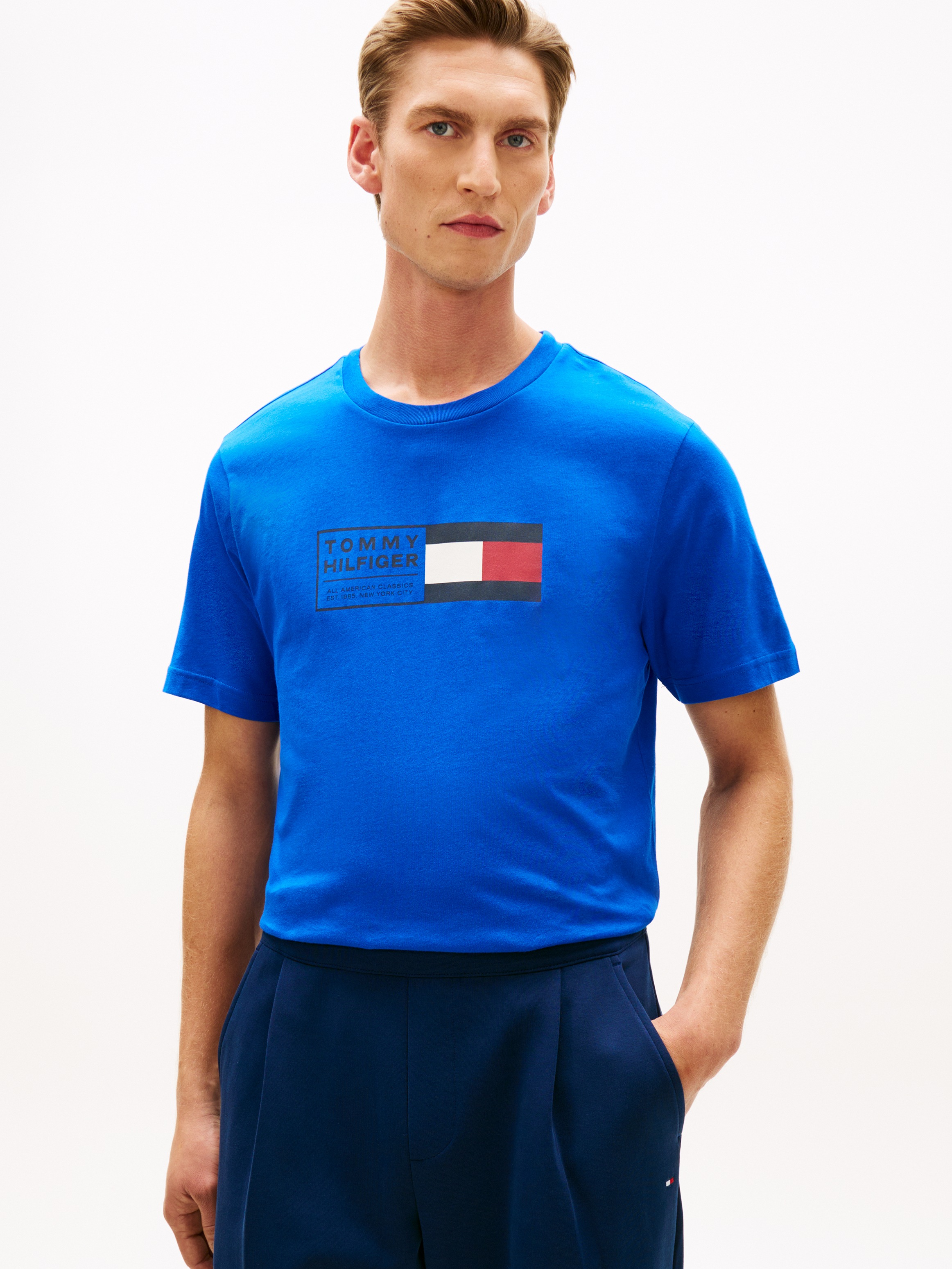 Image of Tommy Hilfiger T-Shirt "BRAND LOVE TEXT BOX" regular fit, gerippter Rundhals