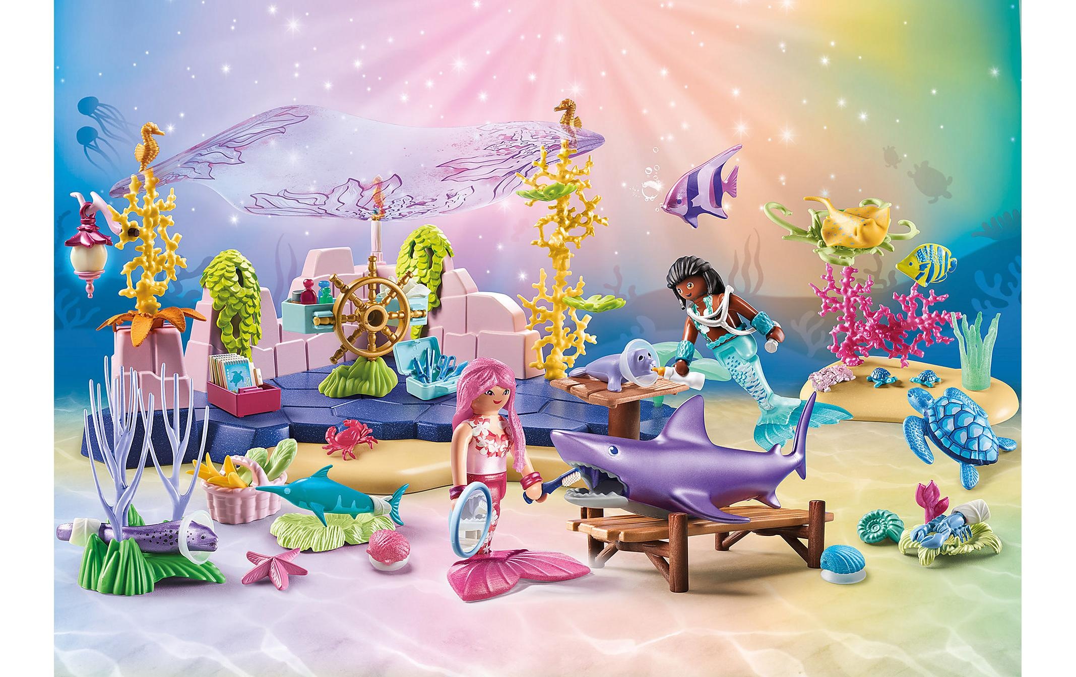 Playmobil® Spielbausteine »Princess Magic Unterwasser-Tierpflege der Meeresbewohner«, (114 St.)