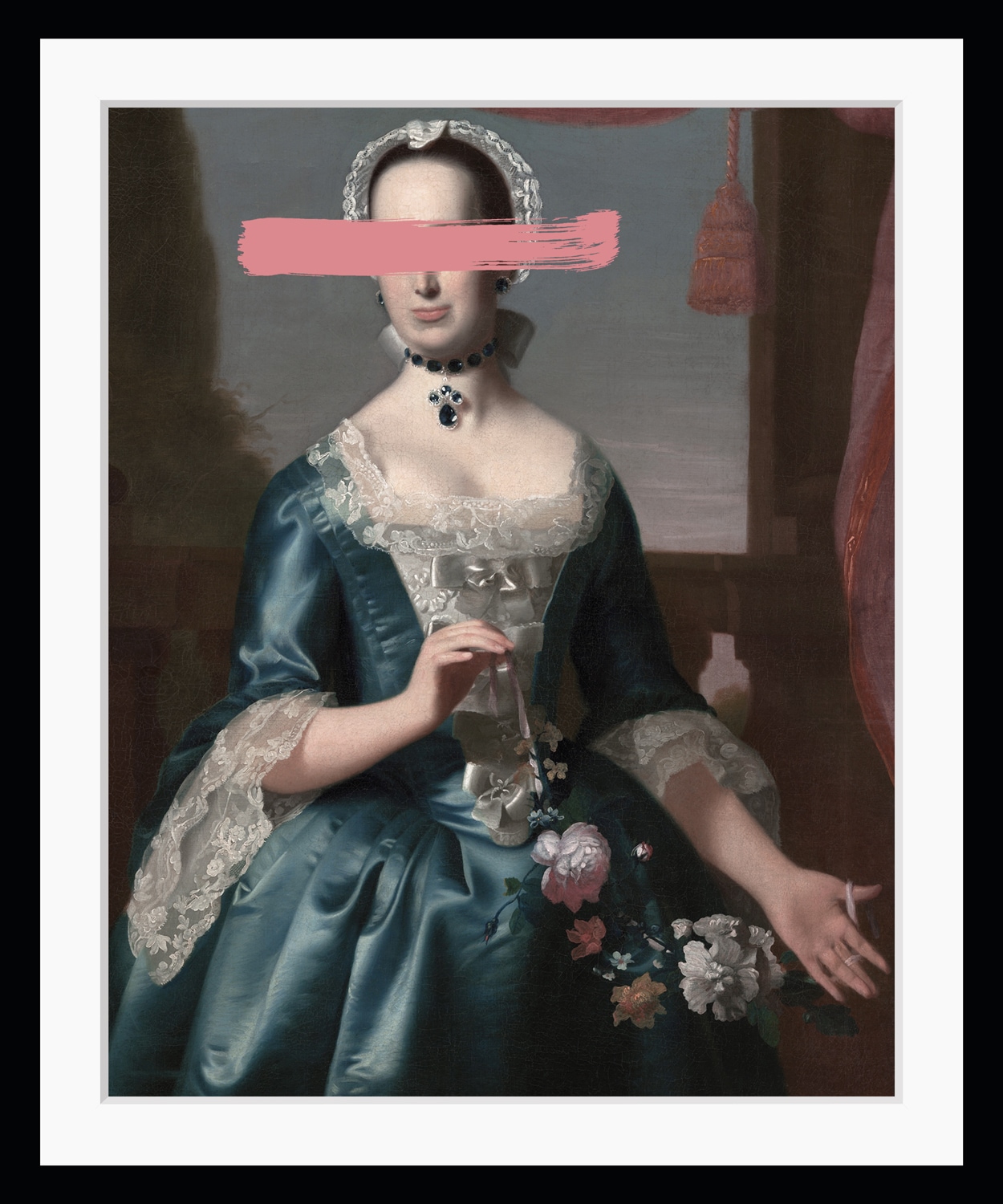 Image of queence Bild "Ciara mit Farbklecks" Bilder von Frauen Frau Gemälde Historische Persönlichkeiten Kunst HD Premium Poster-Druck inkl. Holzrahmen