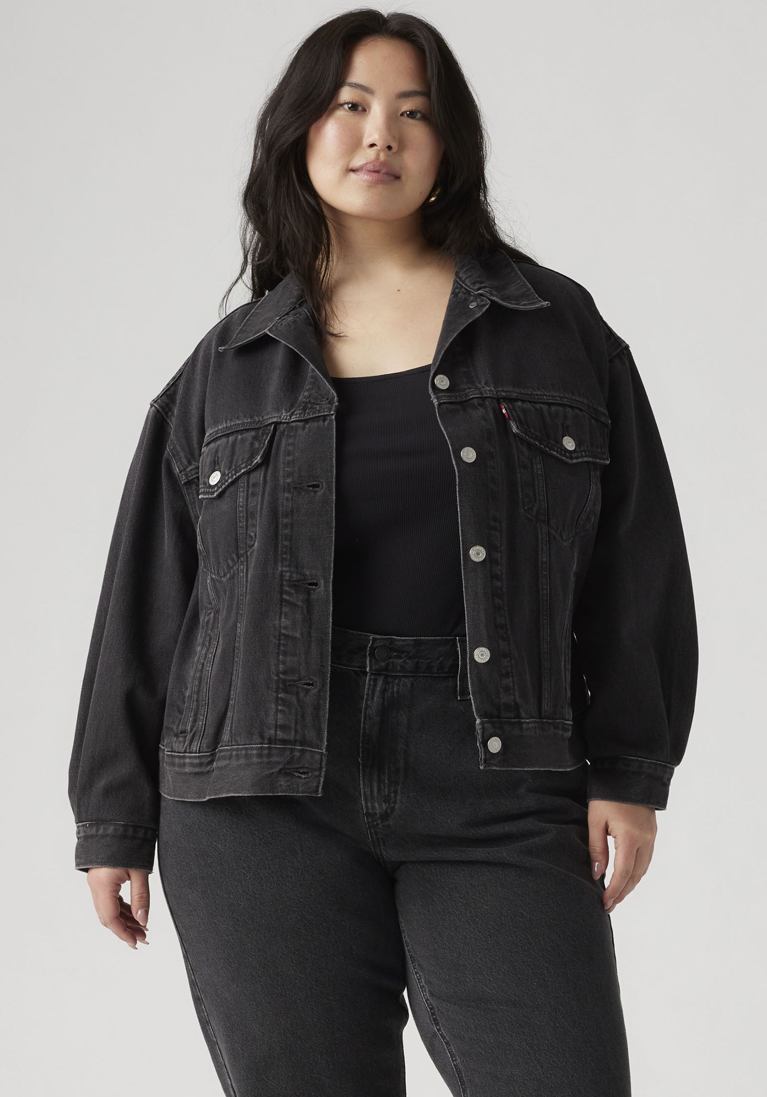 Image of Levis Plus Jeansjacke "TRUCKER" in leichter Used-Waschung