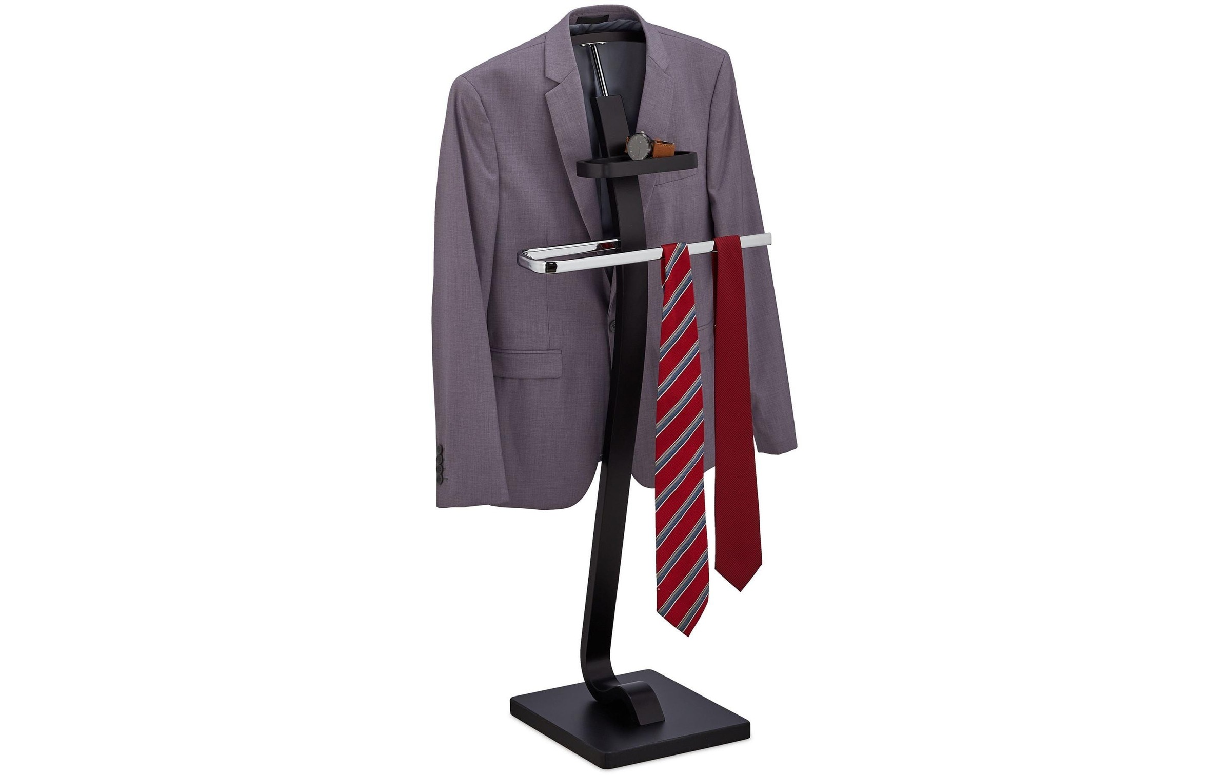 relaxdays Garderobenständer »Schwarz-Silber«