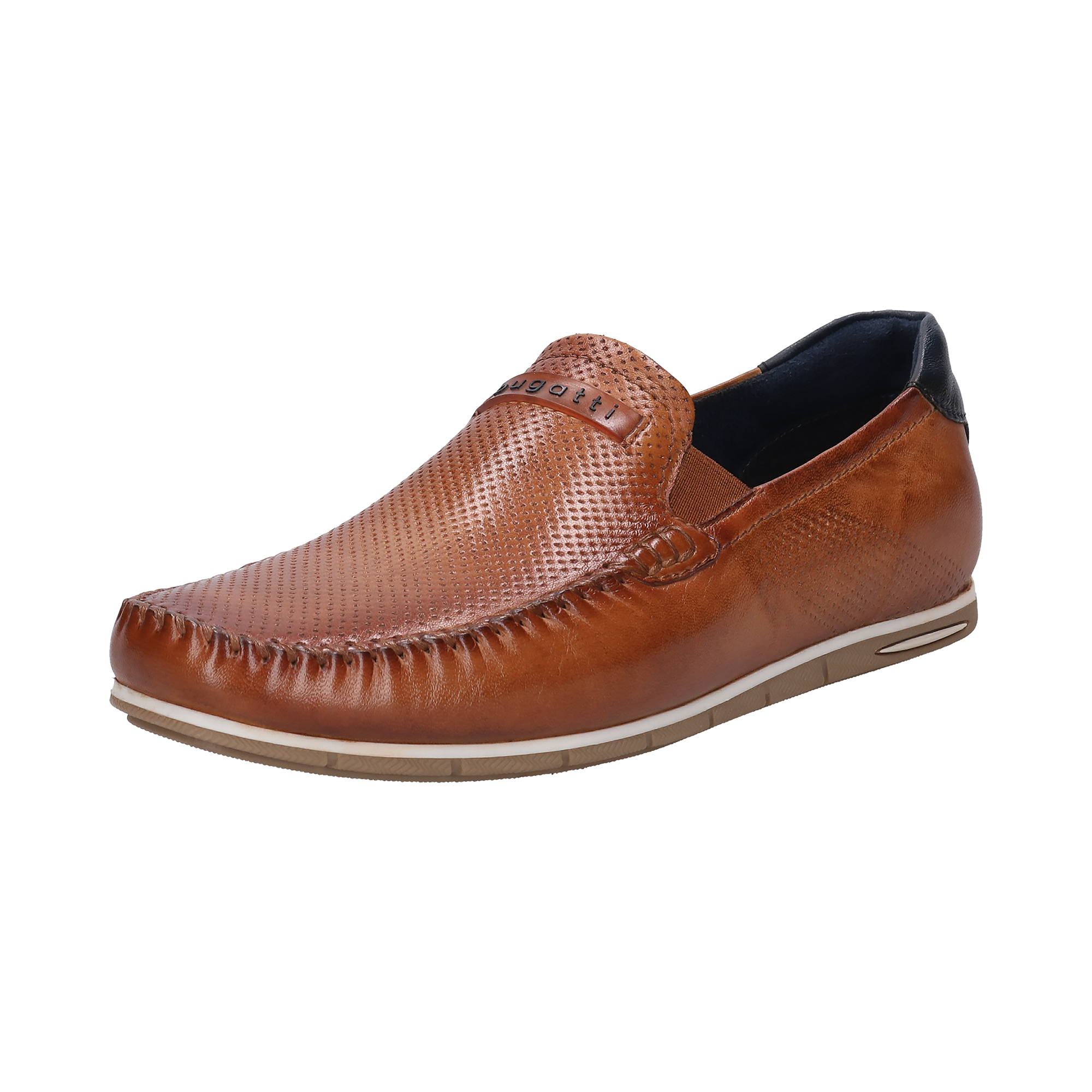 Image of bugatti Slipper Schlupfschuh, Halbschuh mit Stretcheinsätzen, Mokassin Optik