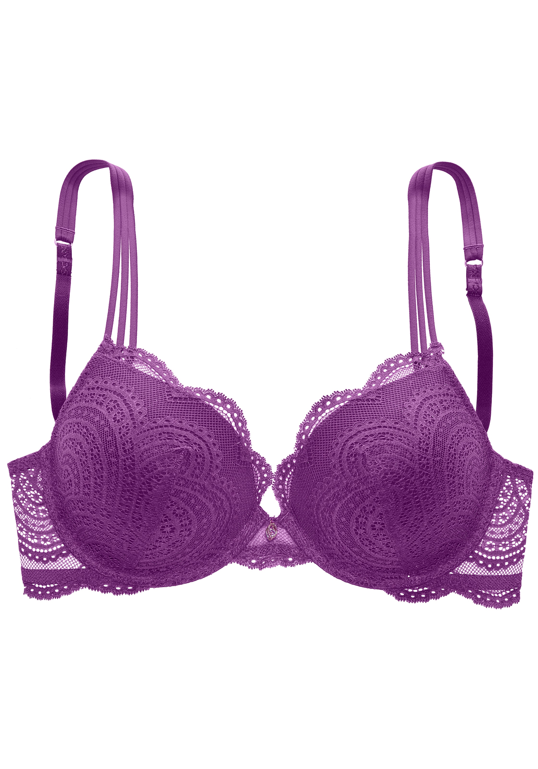 LASCANA Push-up-BH »Kira« mit extravagantem Bänderdetail an den Trägern, Dessous