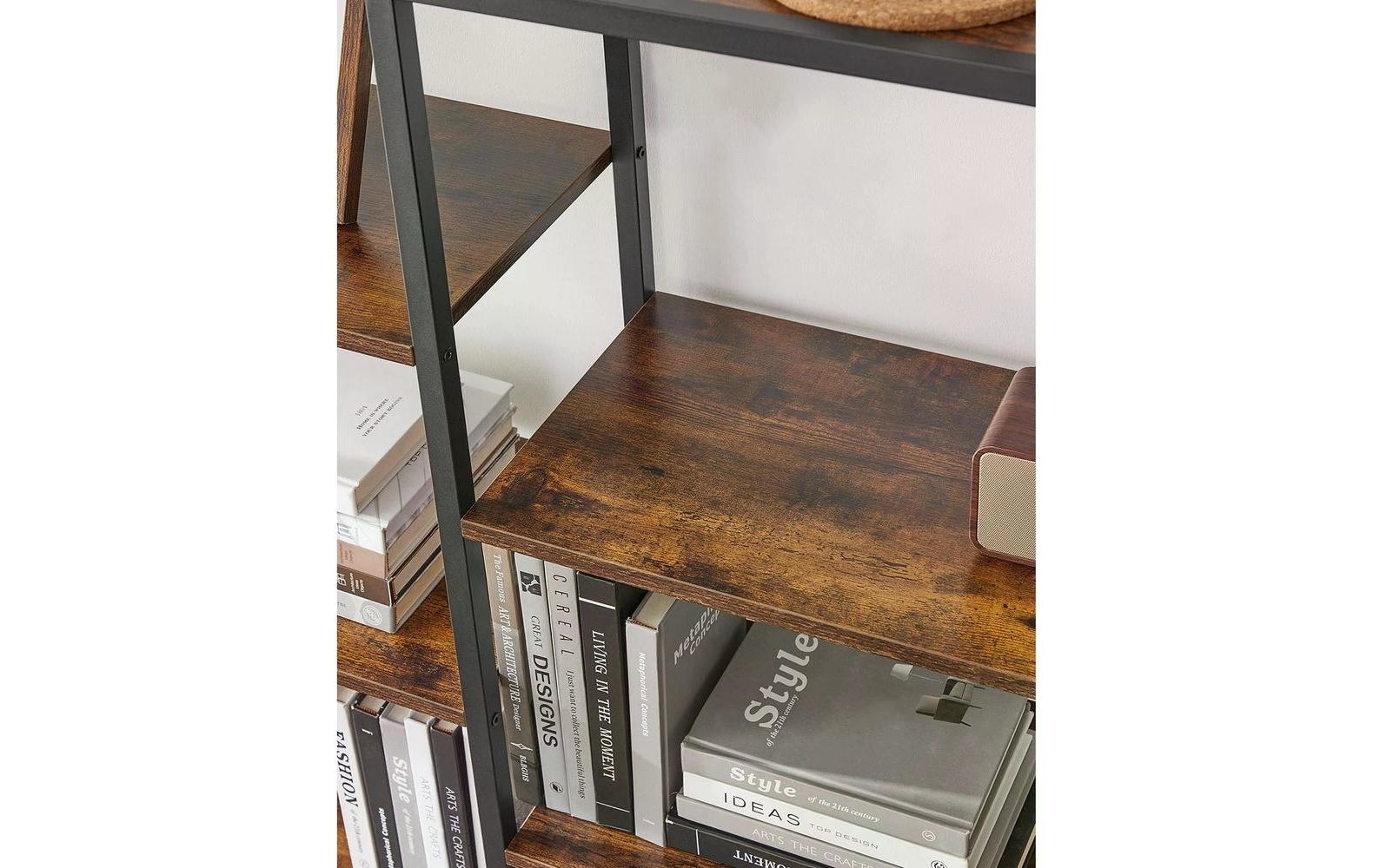 VASAGLE Regal »100 x 30 x 17 cm, Braun/Schwarz«