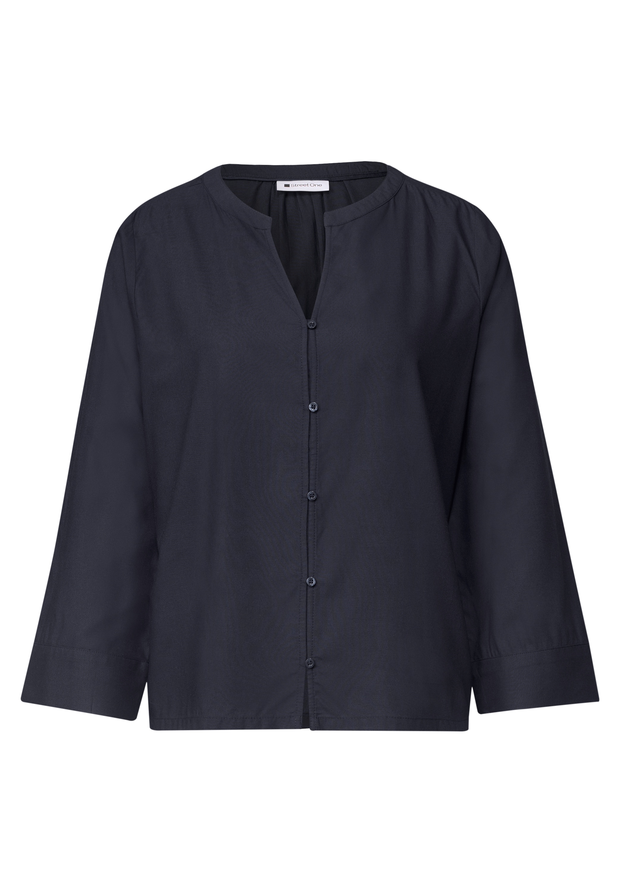STREET ONE Schlupfbluse 3/4-Arm Sommerbluse mit Split Neck