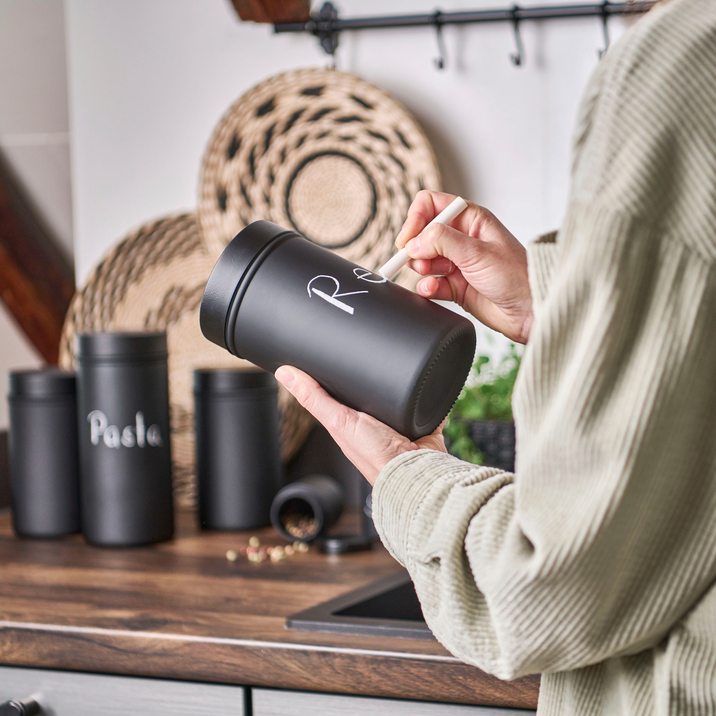 Zeller Present Vorratsdose Set, 3 Stk. tlg. beschriftbar