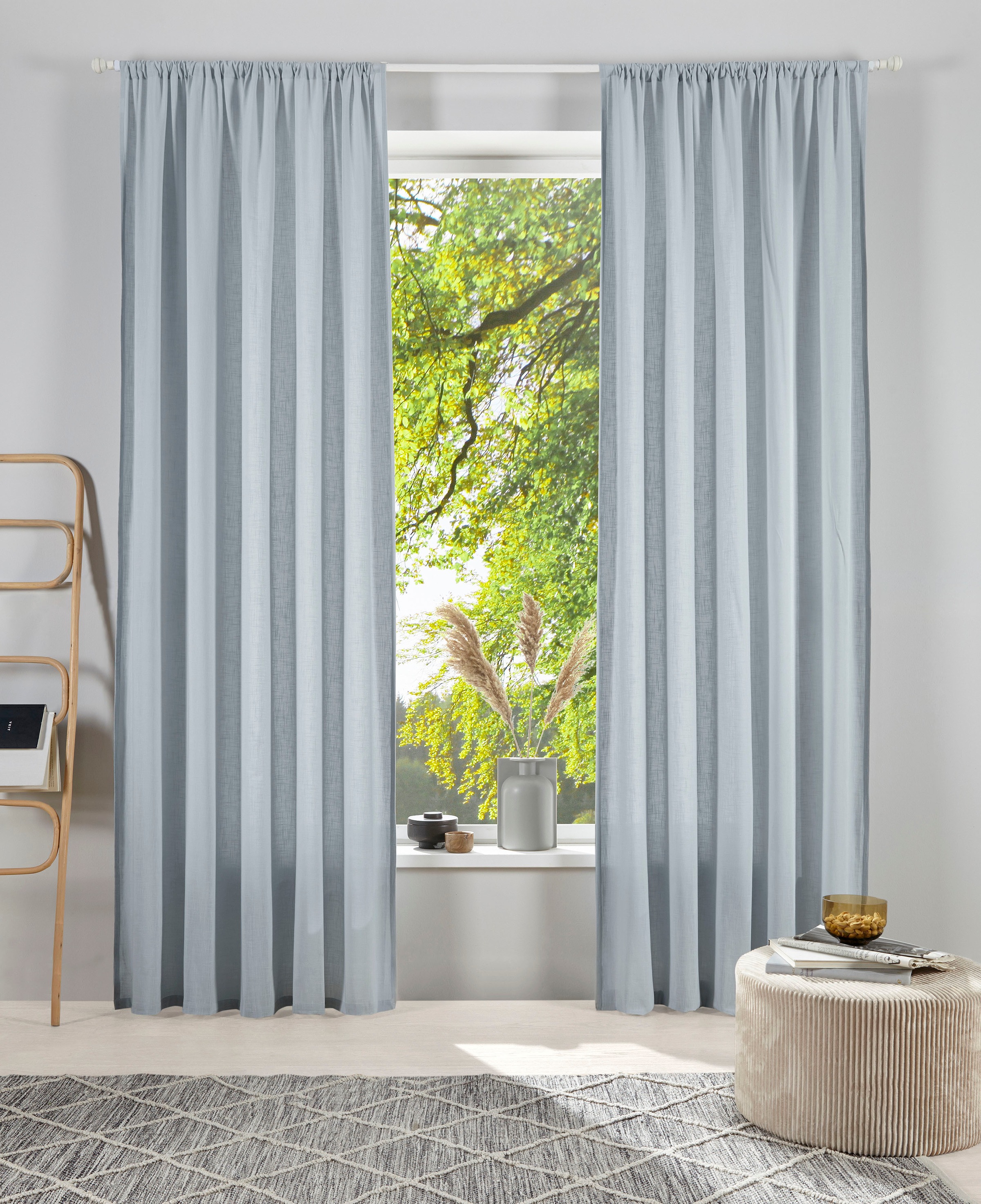 Image of GOODproduct Gardine »Mette«, (1 St.), blickdicht, nachhaltig, Bio Baumwolle, gewebt, Leinen Optik, monochrom, basic bei Ackermann Versand Schweiz