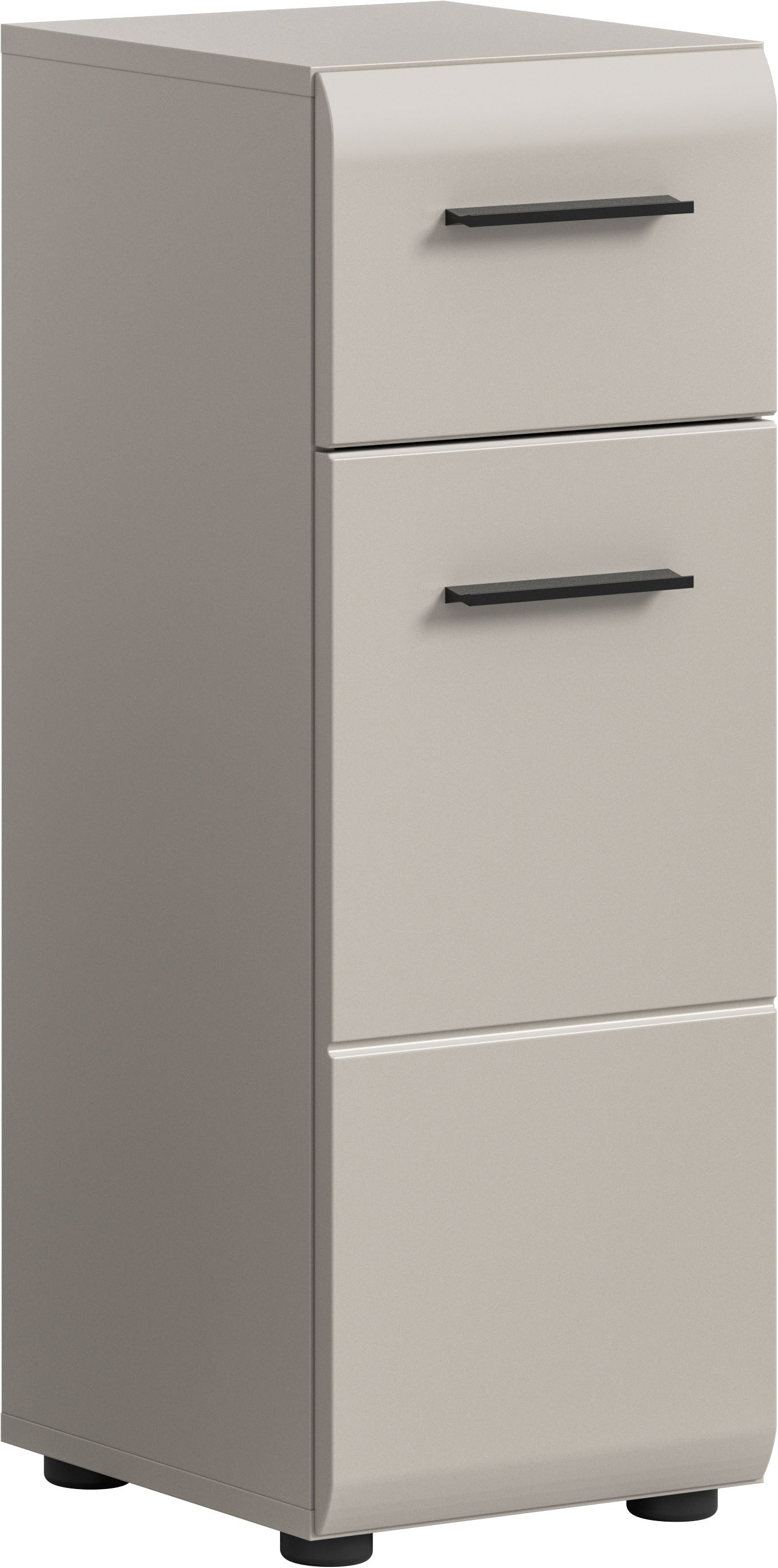 Image of welltime Unterschrank "FLORENZ, Höhe 80 cm, 1 Tür, 1 Schubkasten" TOPSELLER, 1 Stk. tlg. Türanschlag wechselbar, hochwertige MDF Front, Badschrank, Bad