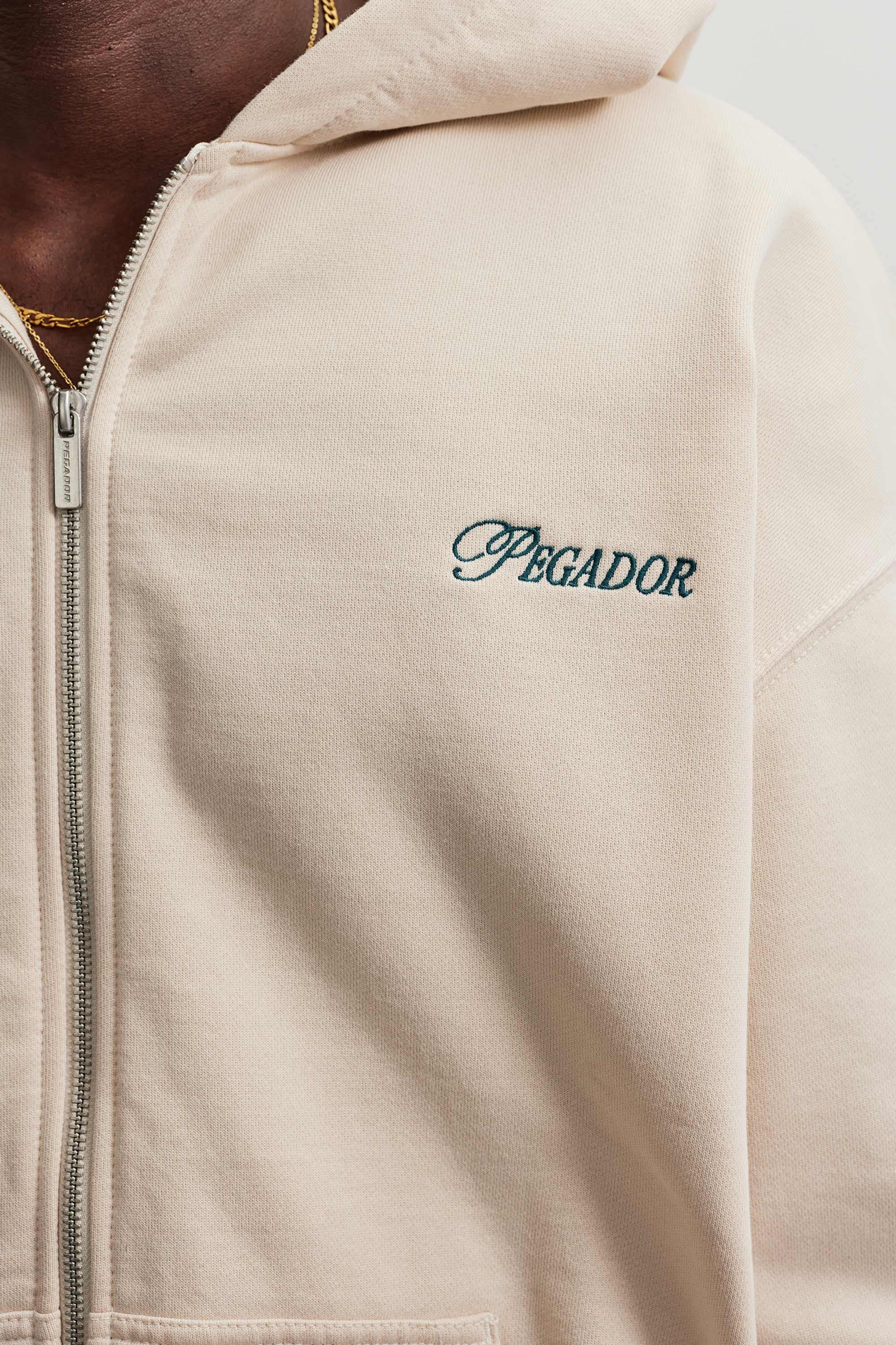 PEGADOR Sweat à capuche »Carloforte Oversized Sweat Jacket« Mélange de coton, coupe oversize