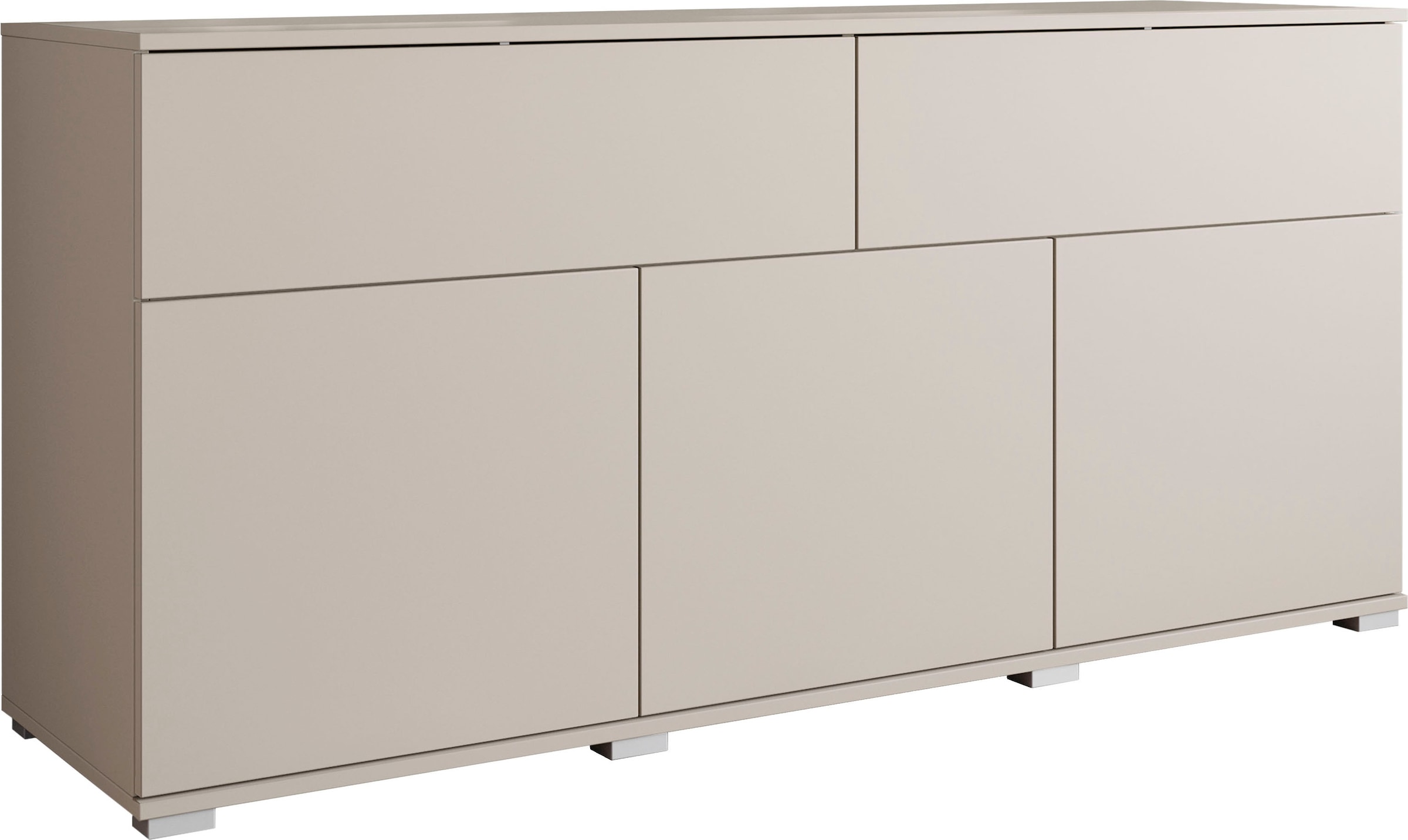 GOODproduct Sideboard »Kenia, Kommode mit 3 Türen und 2 Schubladen, 150 cm breit« 1 Stk. tlg. Griffloses Design mit Push-to-Open und verstellbaren Einlegeböden