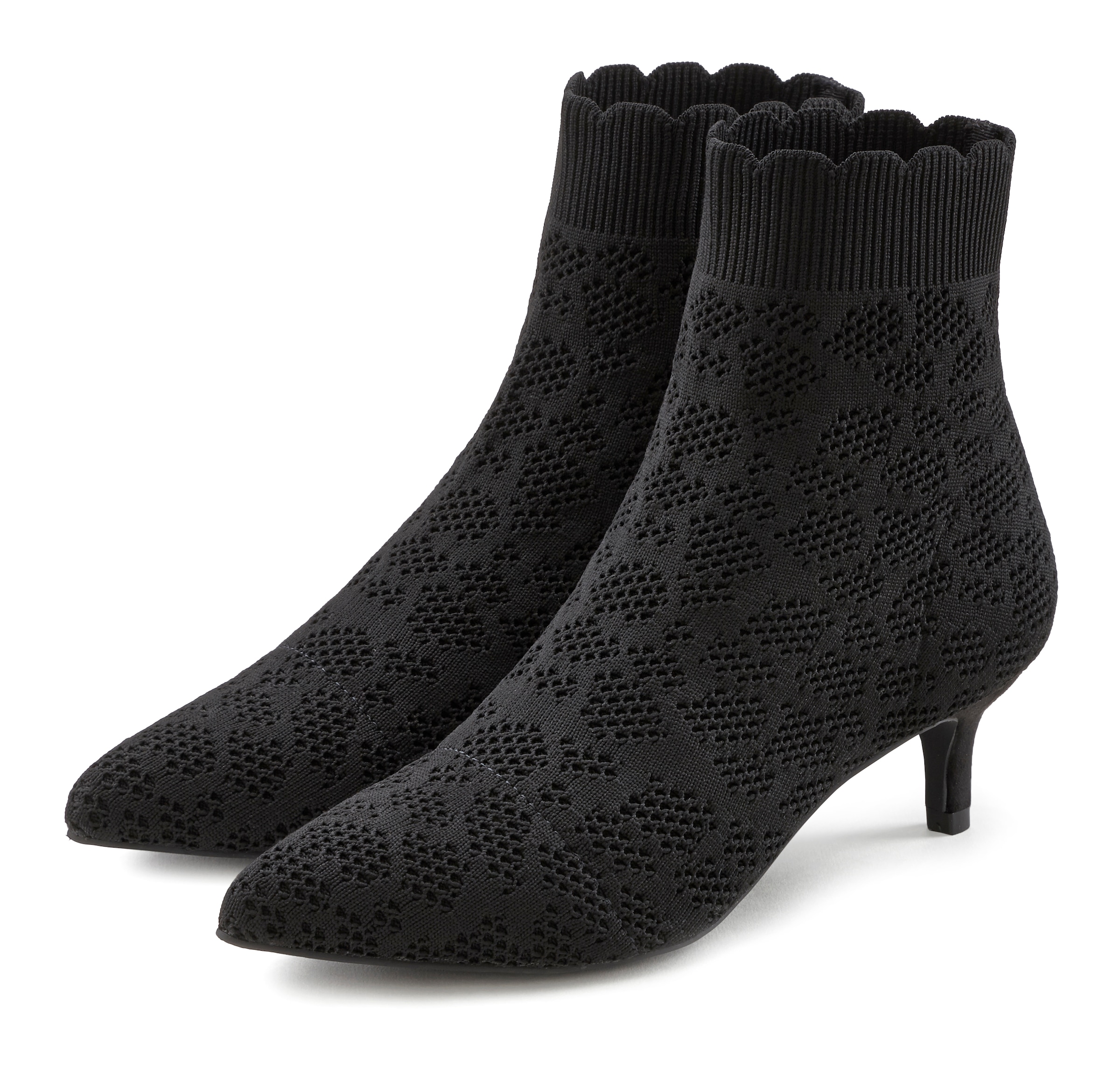 Image of LASCANA Ankleboots "Sock Boot, High Heel Stiefelette, Stiefel," aus elegant elastischer Spitze