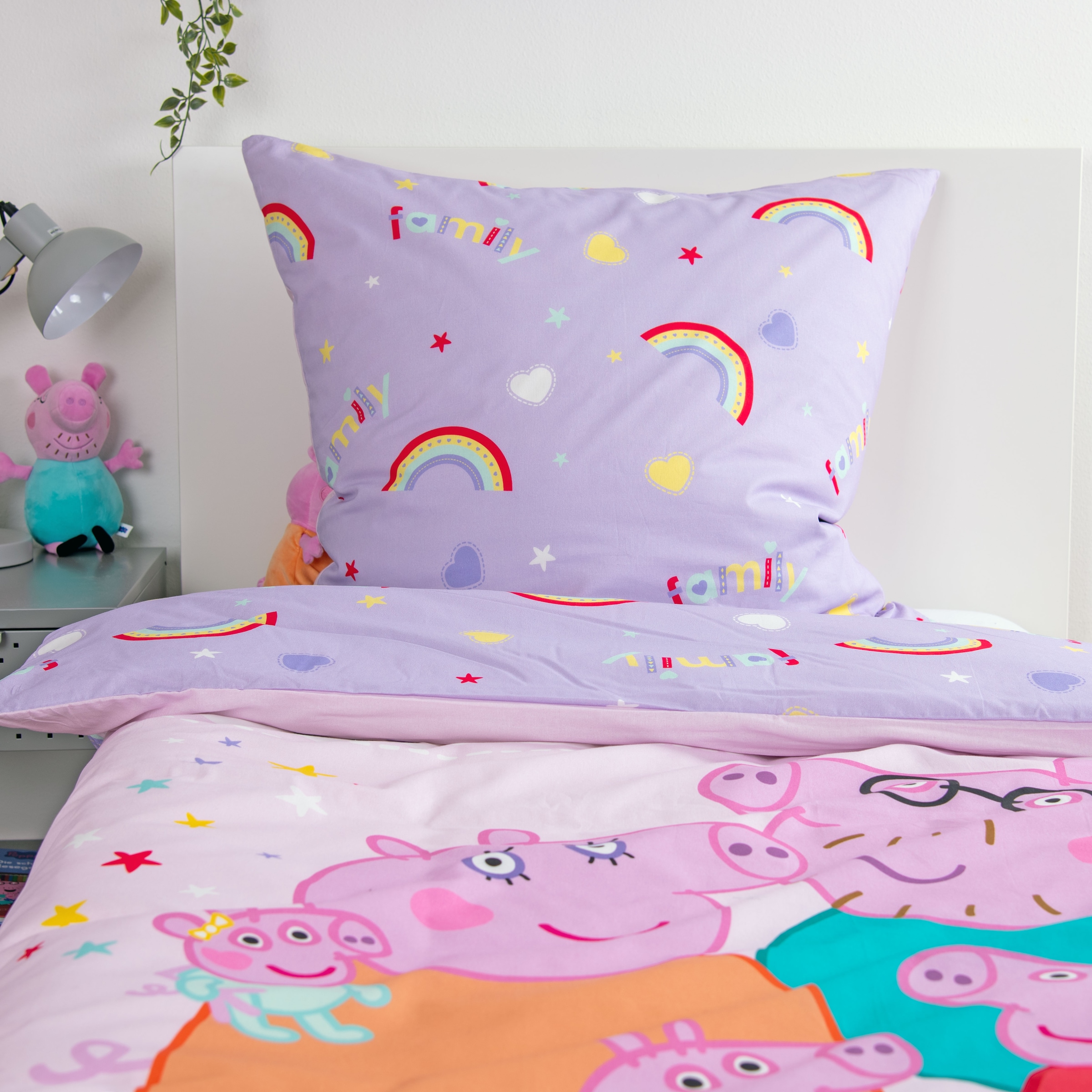 Peppa Pig Wendebettwäsche »Peppa Pig« 2 Stk. mit fröhlichem Design
