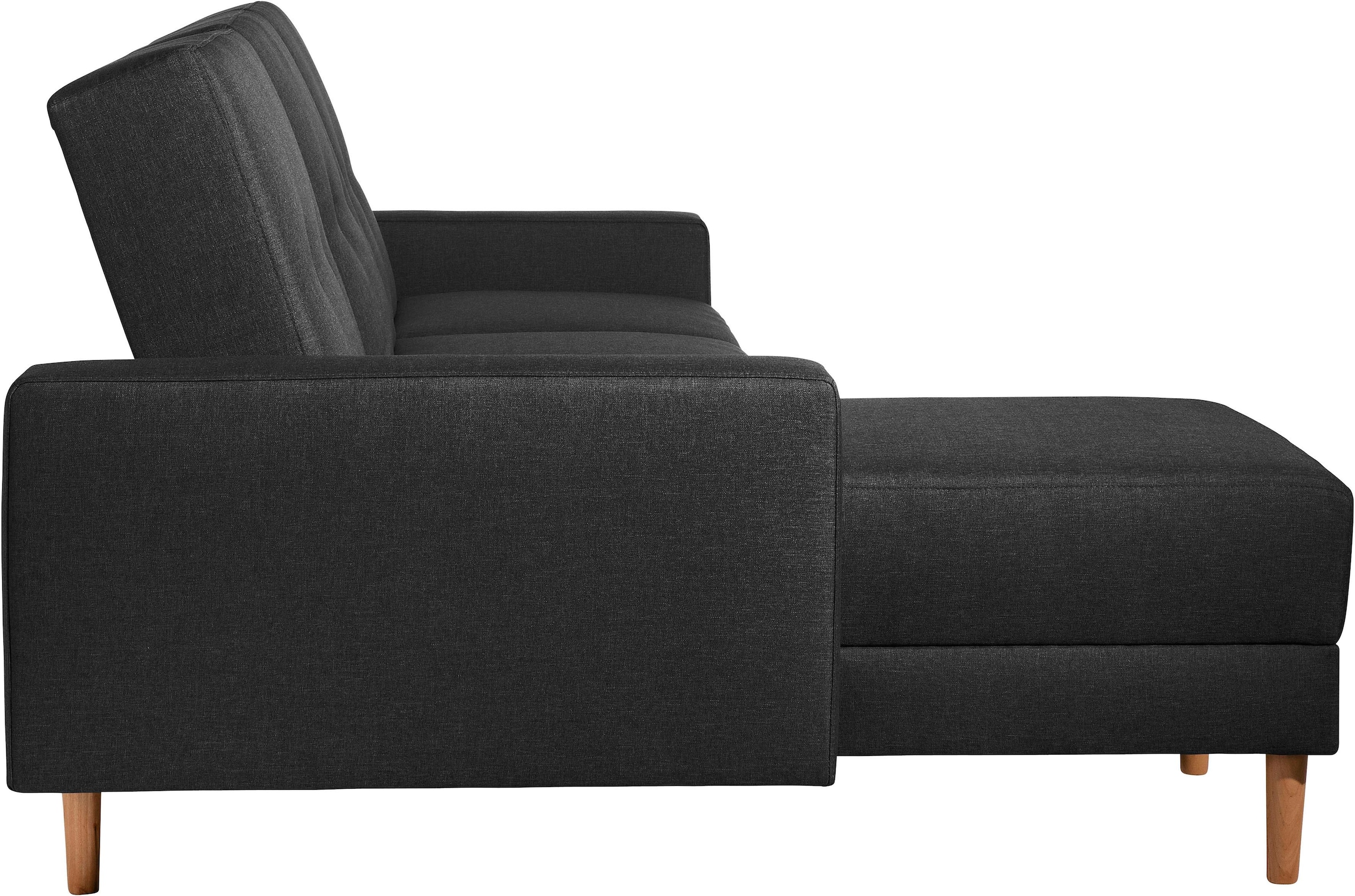 Max Winzer® Ecksofa »Just Chill«, Schlafsofa mit Recamiere, Rückenverstellung, inklusive Stauraumhocker