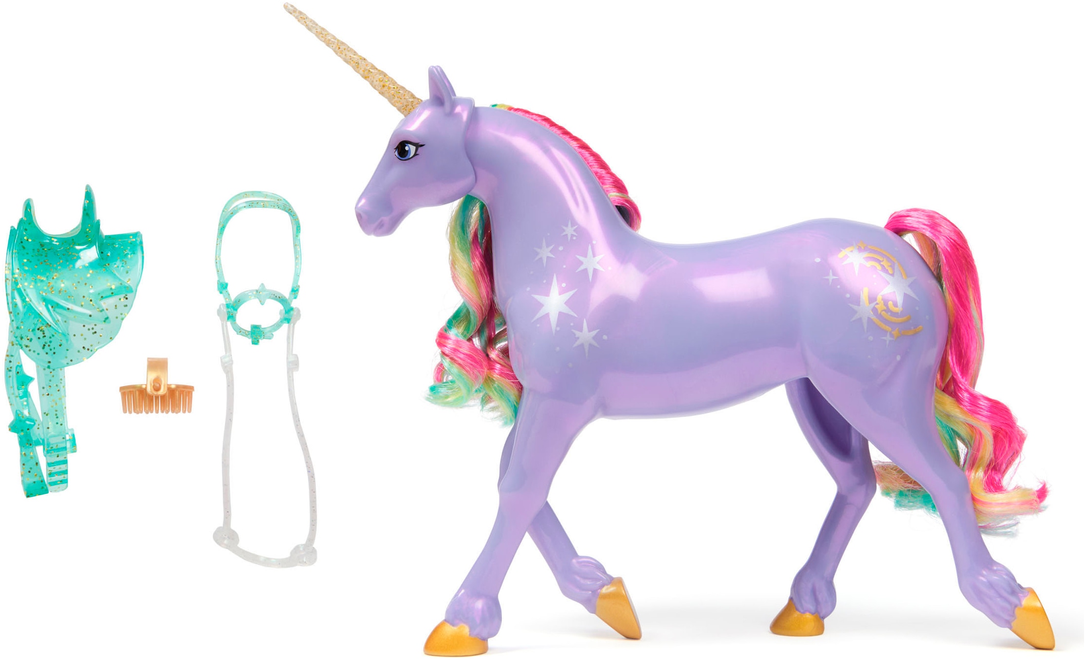 Spin Master Anziehpuppe »Unicorn Academy Einhorn Wildstar« mit echter Mähne und Schweif