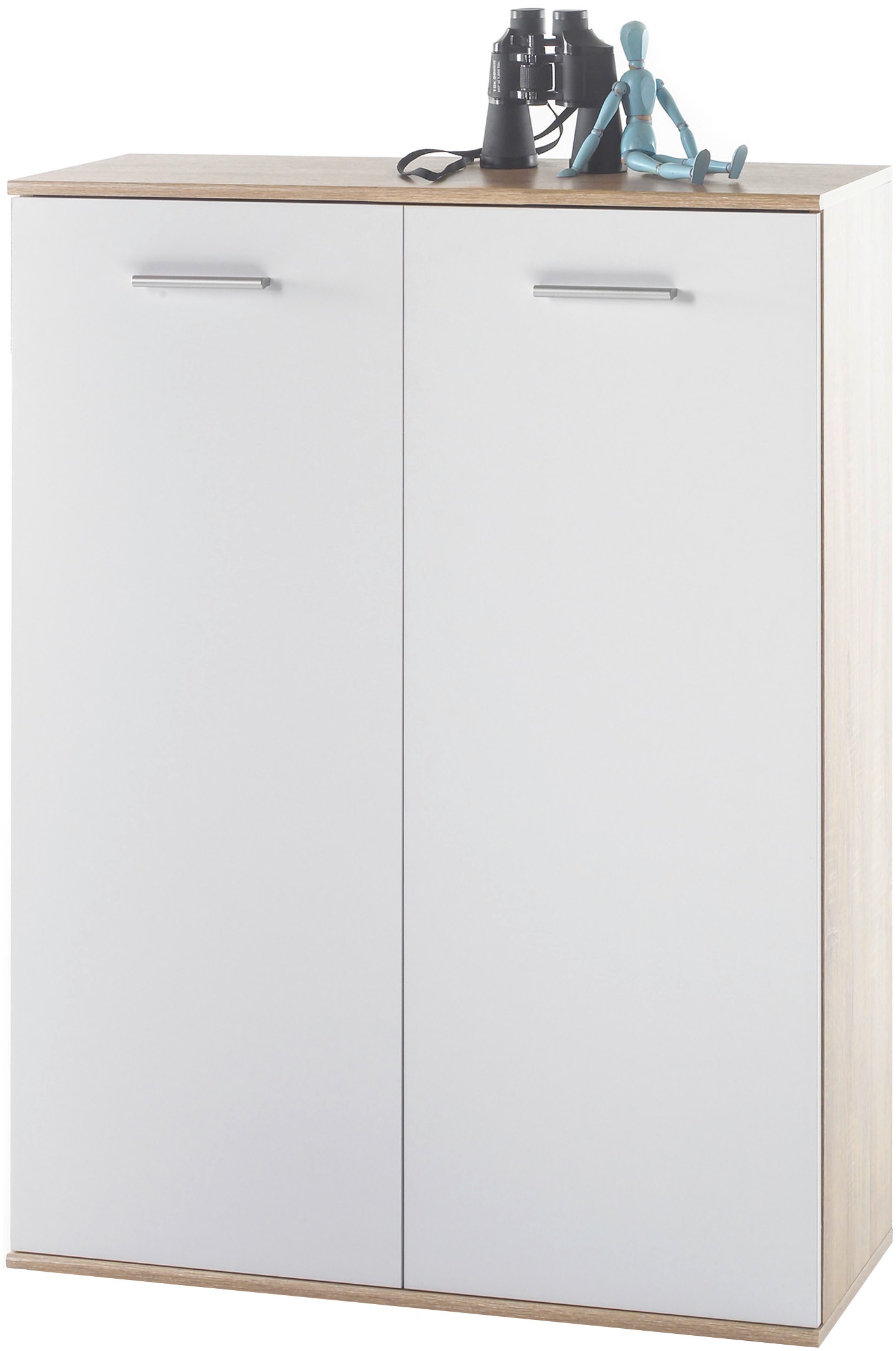 HBZ Schuhschrank »Manolo weiss matt, BxHxT 90x118x35 cm«, (1 St.), Schuhkommode mit 2 Türen, 8 Einlegeböden, 2 feste Böden