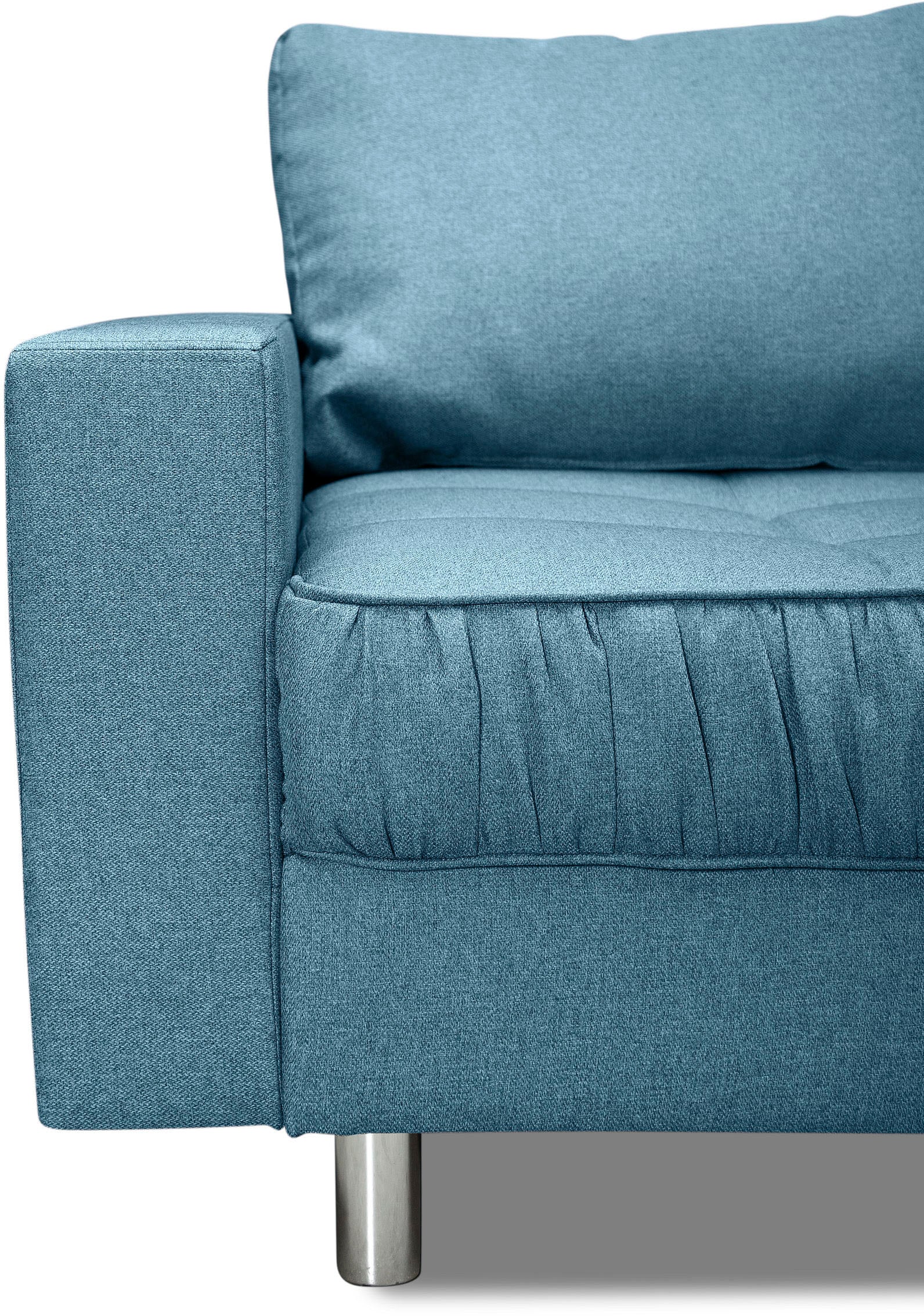 COLLECTION AB Ecksofa »Cannes L-Form« mit Hocker, inkl. Schlaffunktion