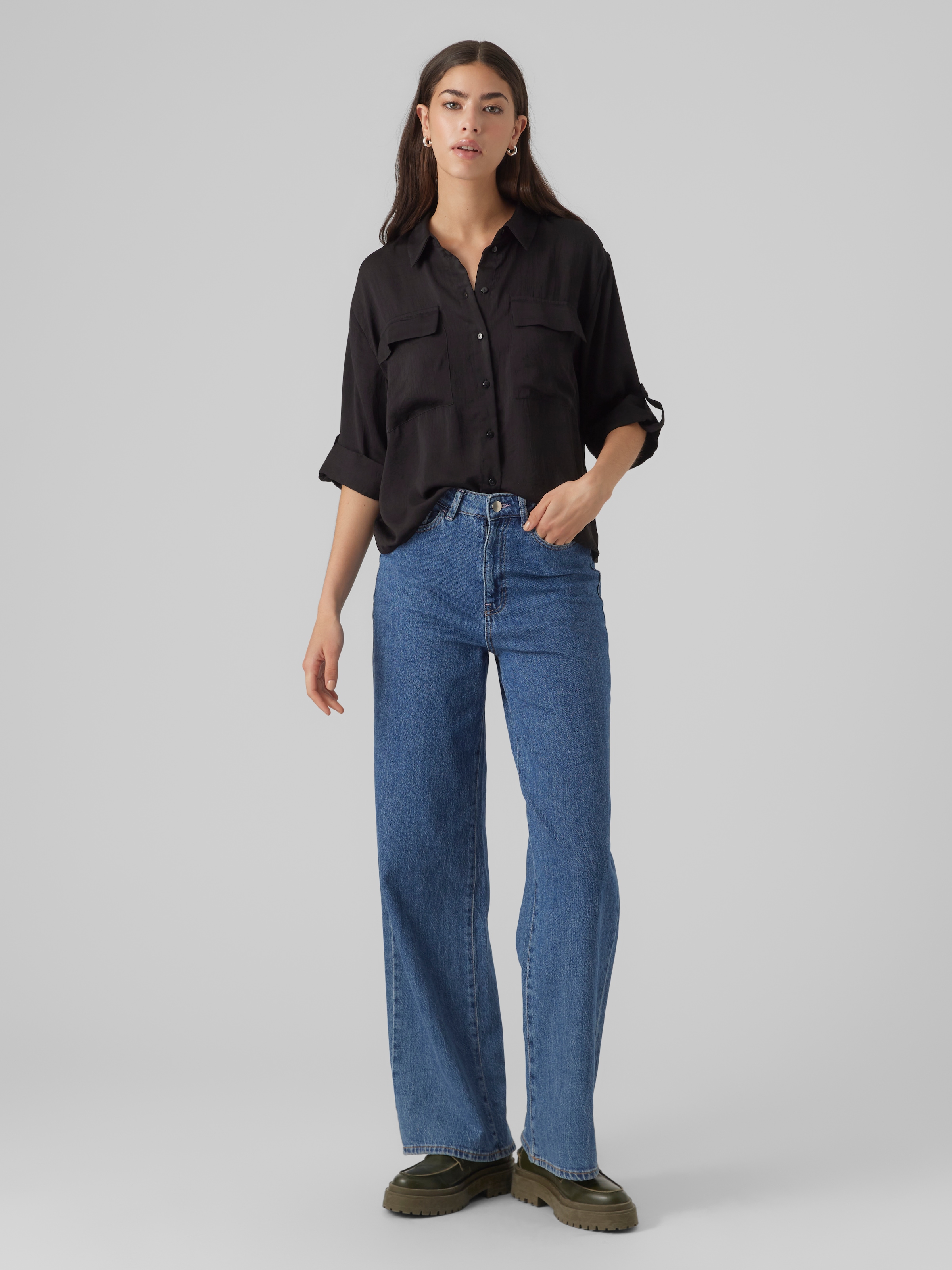 Vero Moda Kurzarmbluse »VMFABIANA 3/4 SHIRT VMA NOOS«