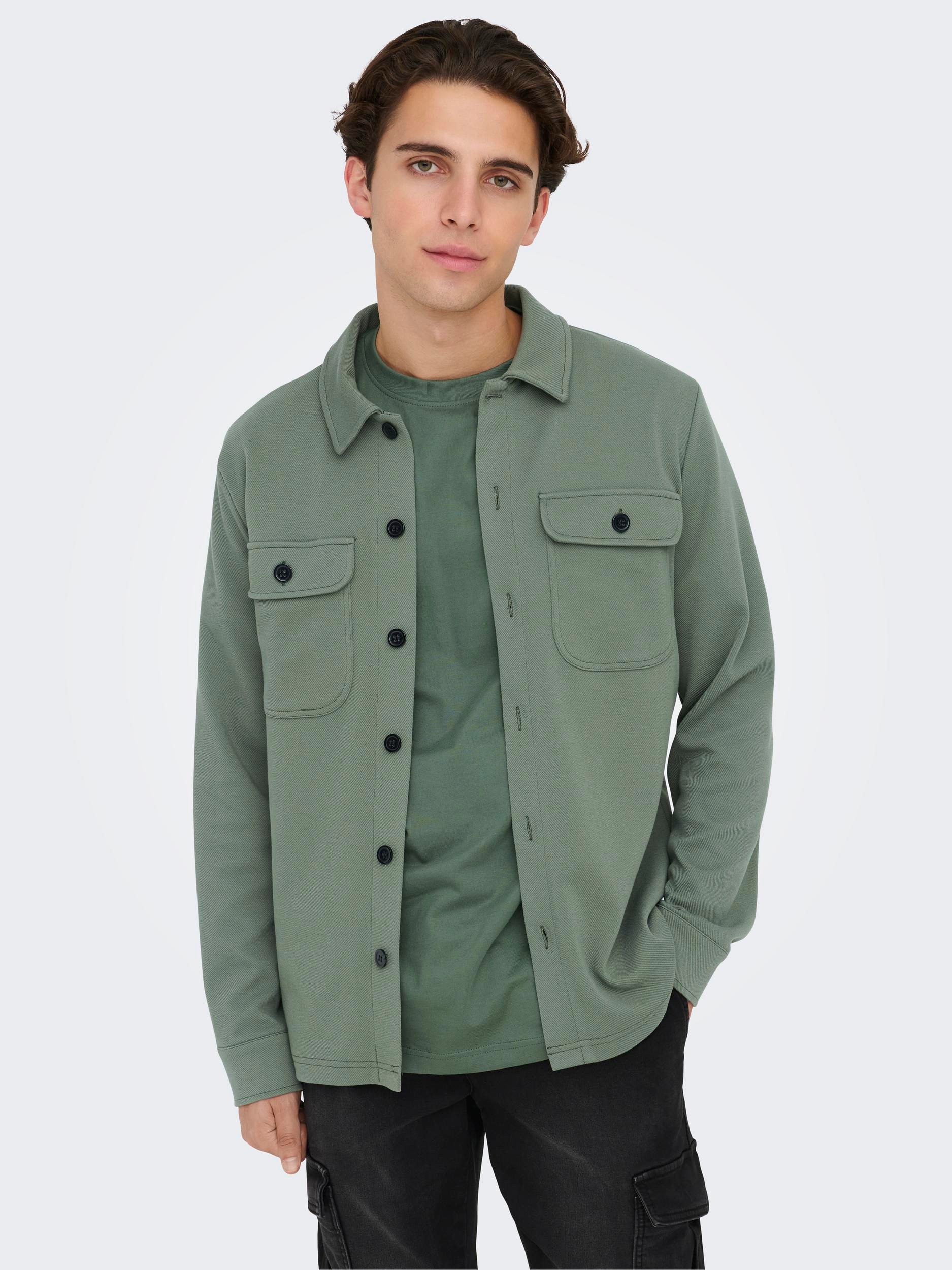 ONLY & SONS Langarmhemd »ONSNEWKODYL OVERSHIRT SWEAT NOOS«