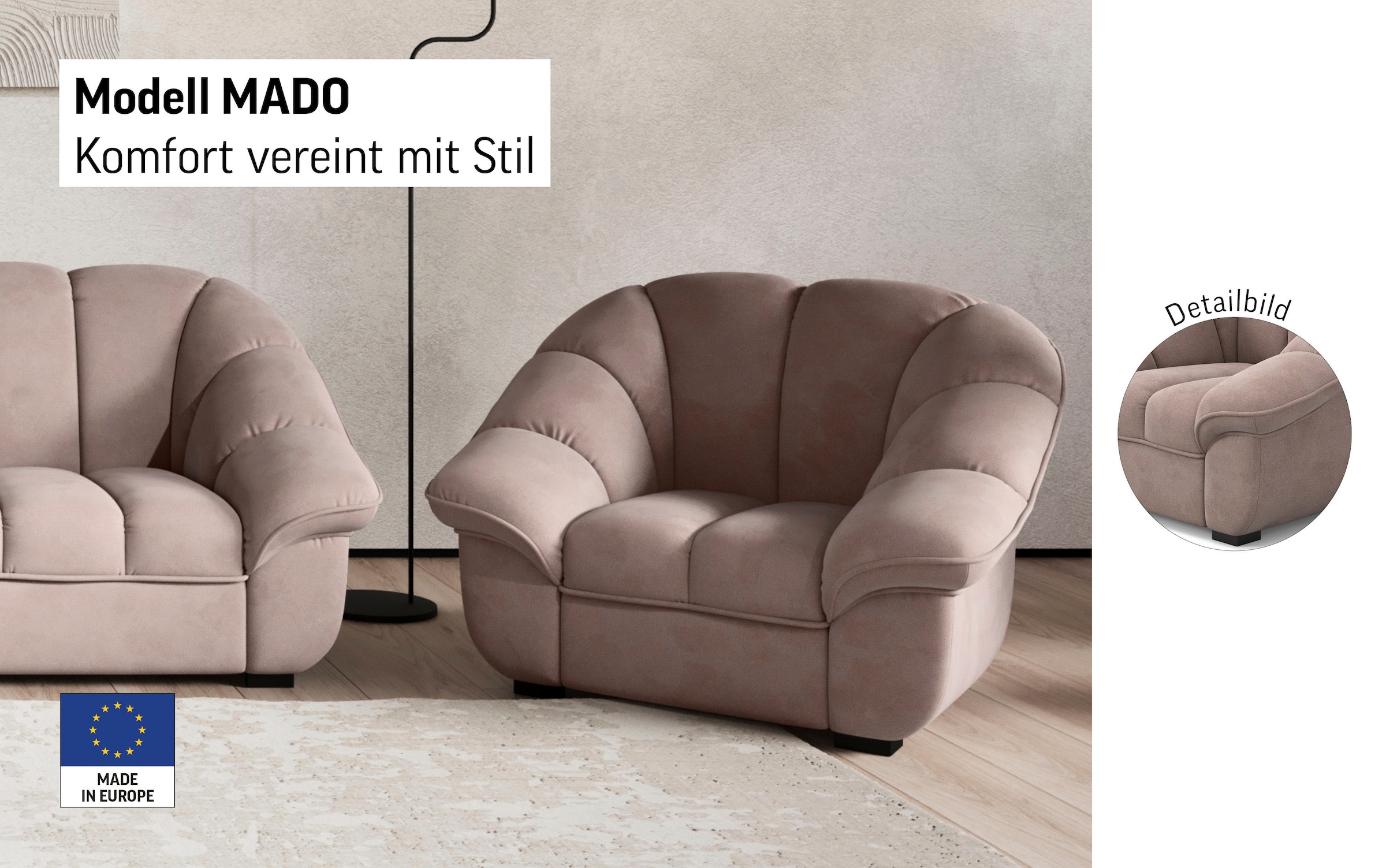 COTTA Fauteuil »Mado , Breite 110 cm« verschiedene Sofas individuell kombinierbar