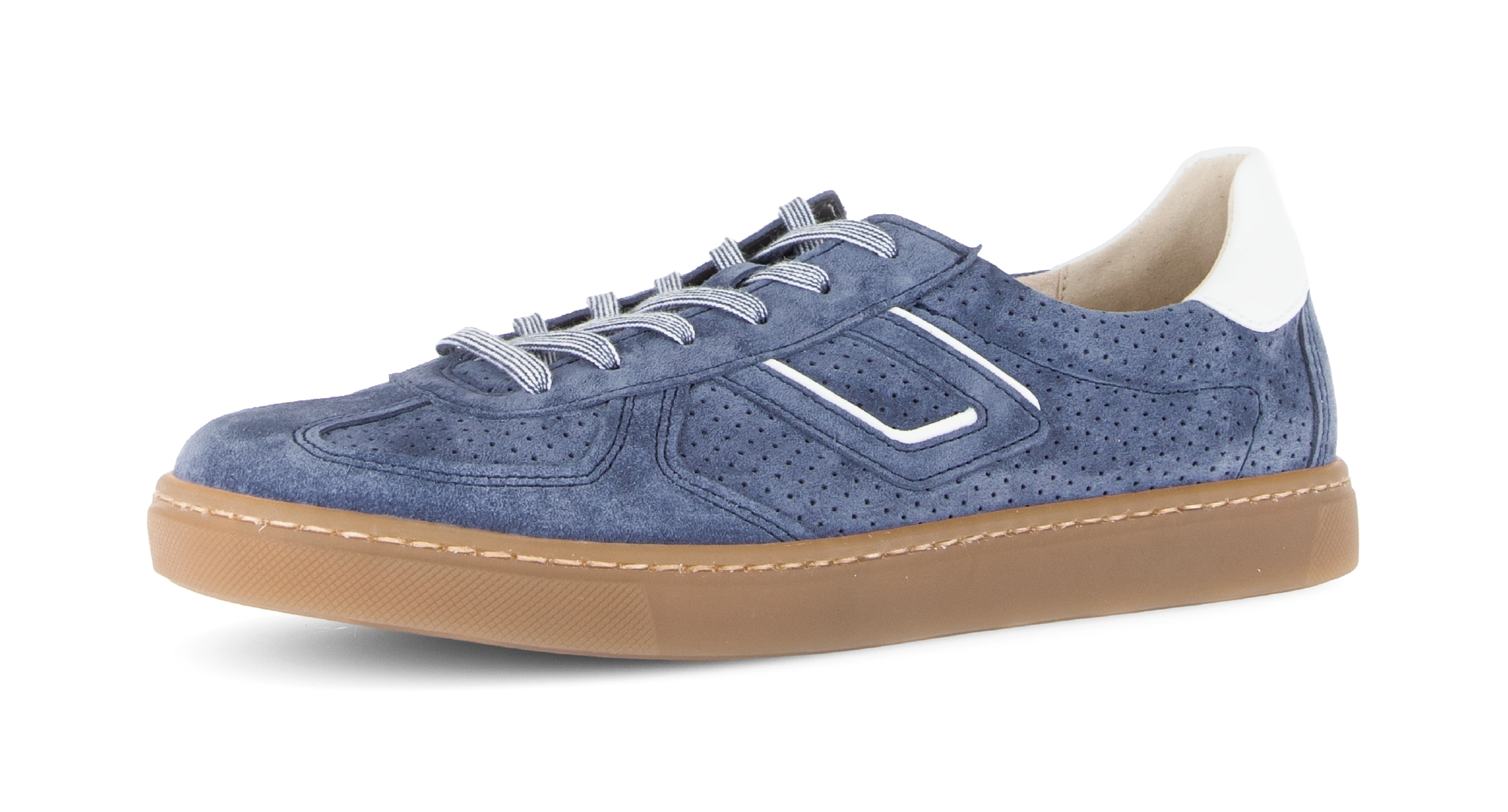 Image of Gabor Sneaker "DAVOS", Freizeitschuh, Halbschuh, Schnürschuh mit Lochmuster, Weite H