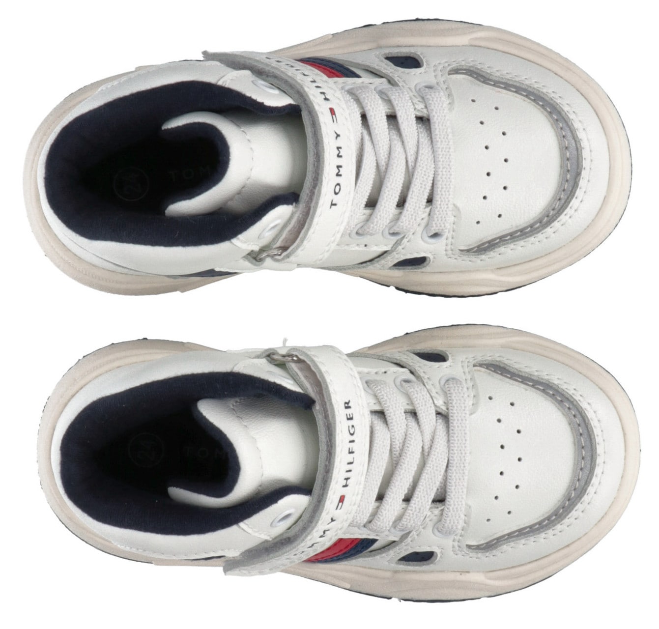 Trendige Tommy ohne Farbkombi SNEAKER«, Mindestbestellwert bestellen LACE-UP/VELCRO TOP »STRIPES in Sneaker cooler HIGH Hilfiger