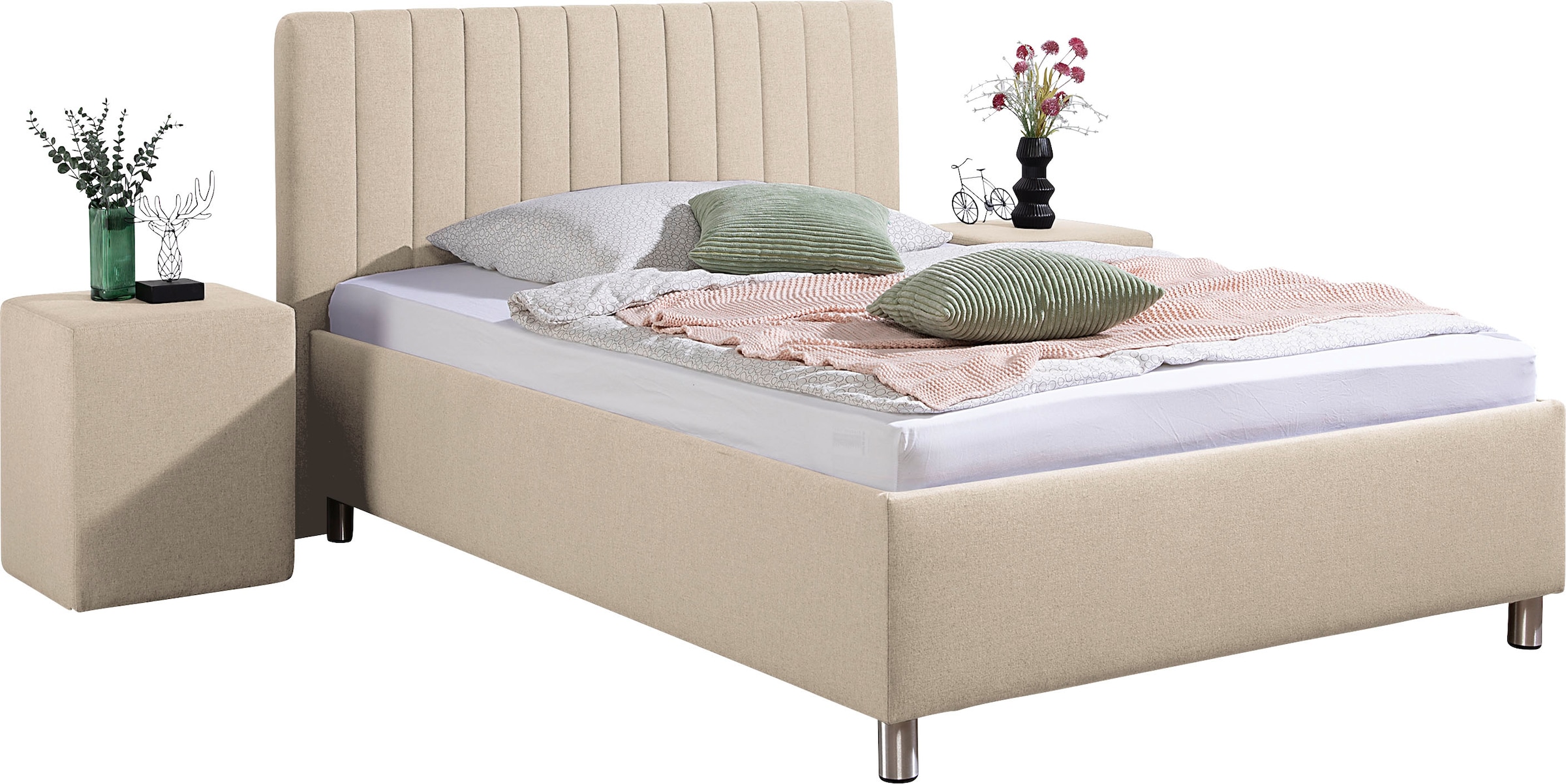 Maintal Lit rembourré »Kieferwald« mit Bettkasten, wahlweise mit Bonnell- oder Taschenfederkern Matrazte