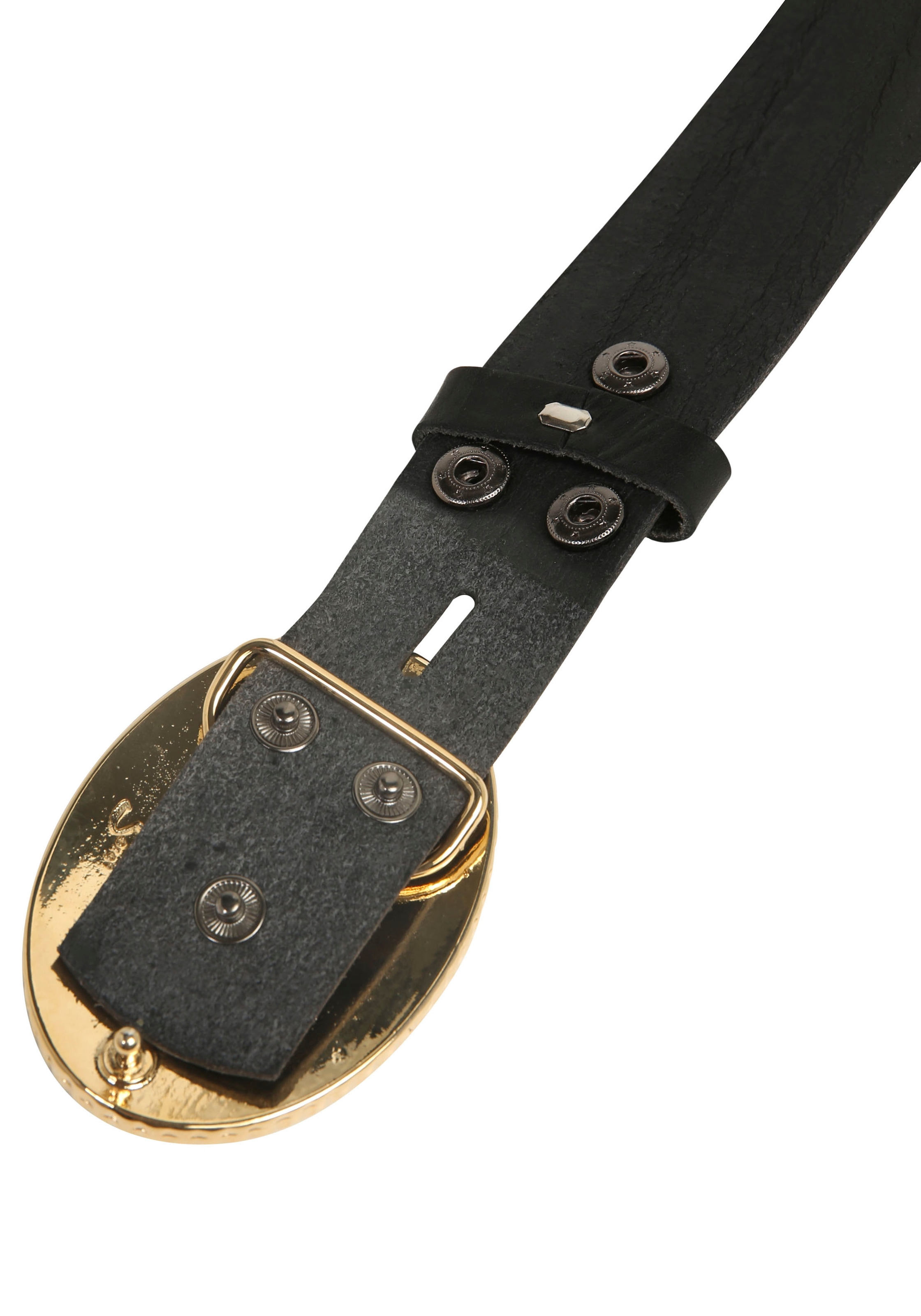 Rettungsring Gürtel Ledergürtel mit austauschbarer Schliesse »Sylt Schwarz/ Gold«