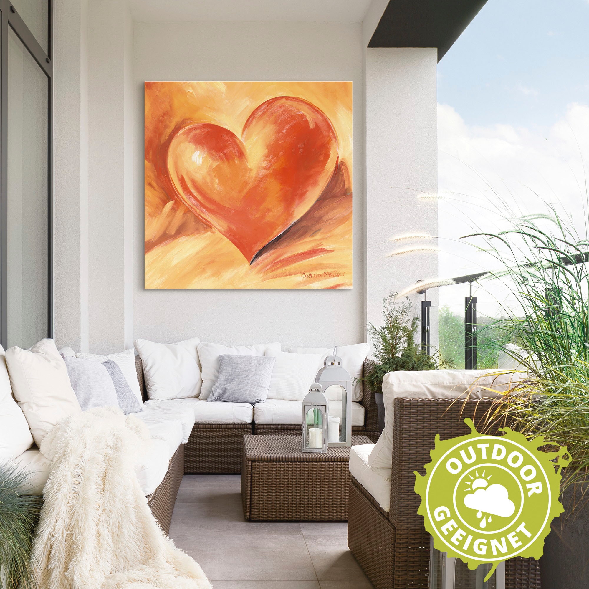 Artland Wandbild »Rotes Herz«, Alubild, bequem (1 St.), oder Wandaufkleber in Poster Leinwandbild, versch. Herzbilder, als Grössen kaufen