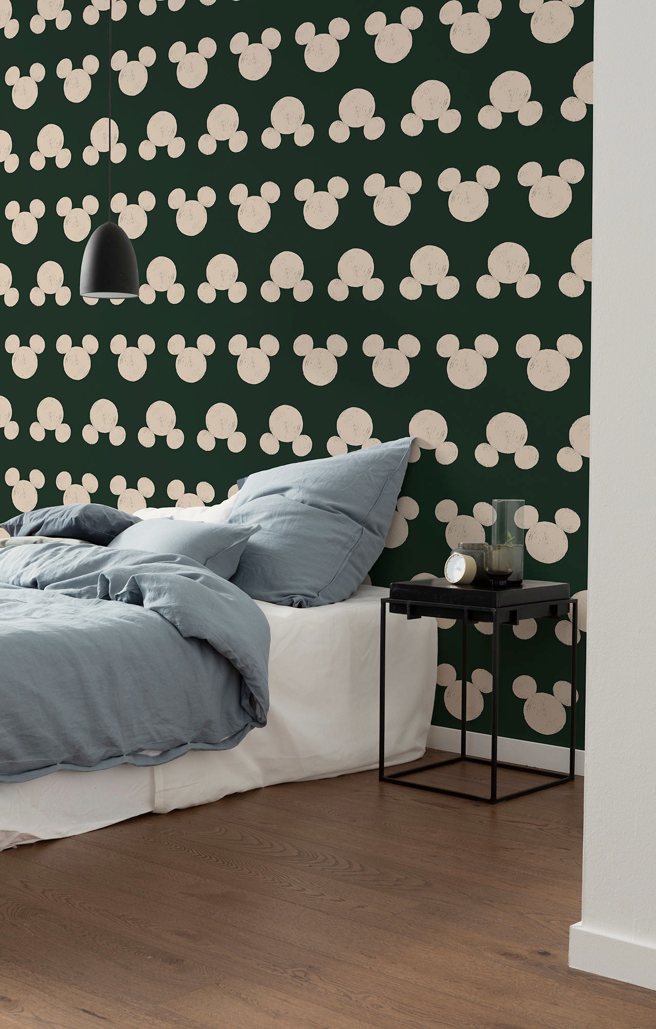 Image of Komar Kindertapete "Disney Mickey Mouse Green Heads" bedruckt glatt