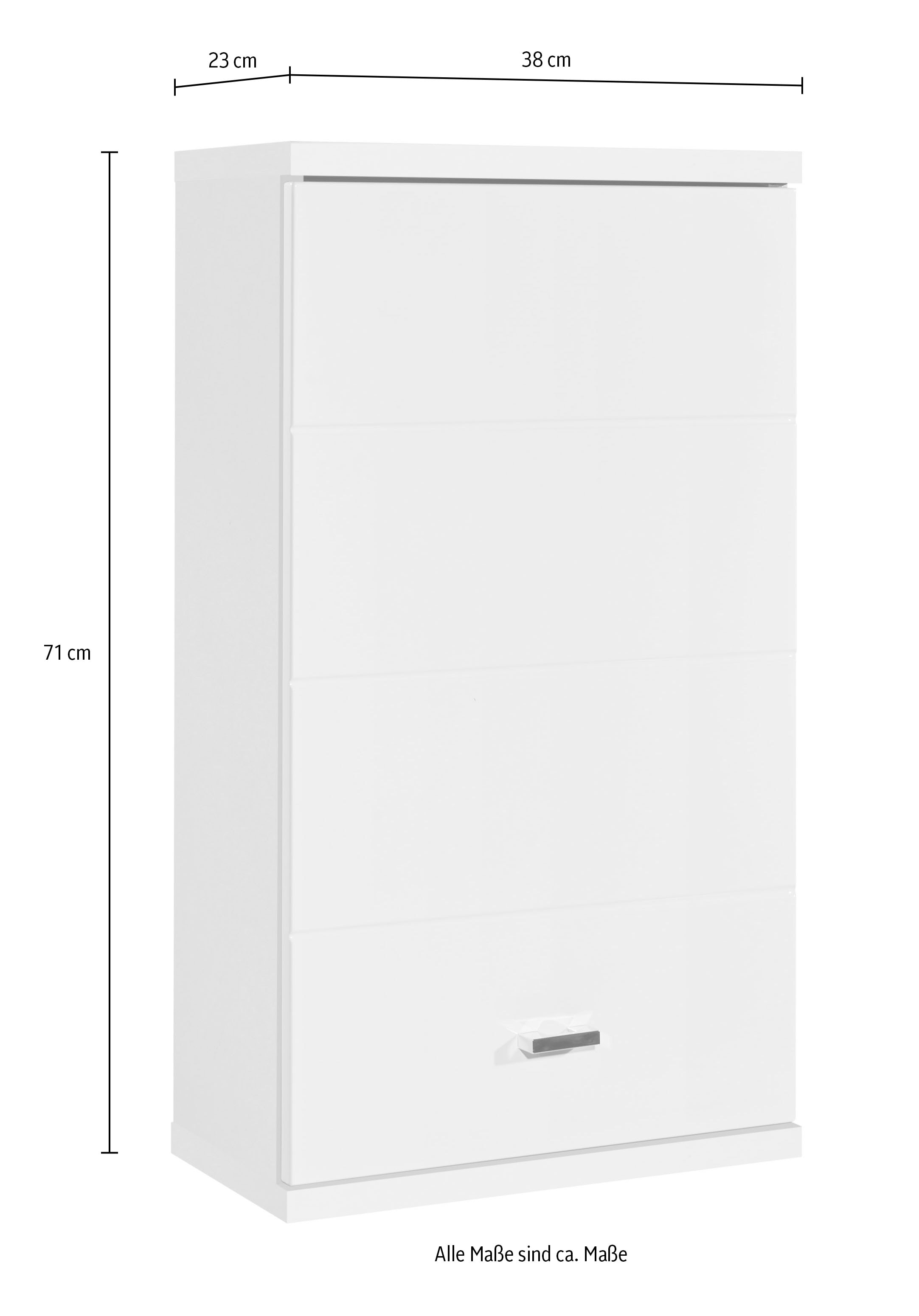 BASIC by Balculina Armoire suspendue »Pool, Badezimmerschrank BxHxT 38x71x23« 1 cuis tlg. largeur 38cm, porte montable à gauche/droite