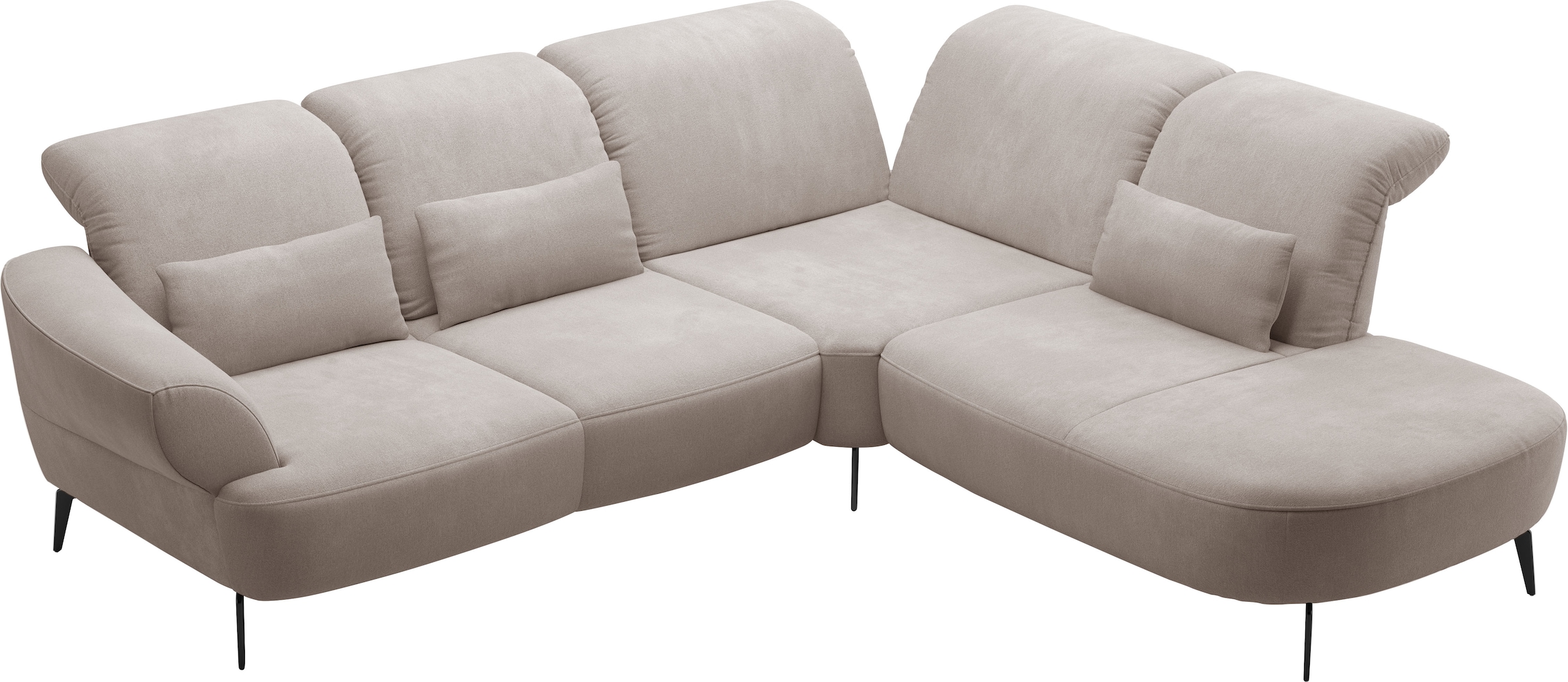 sit&more Ecksofa »Dance, L-Form, inkl. Sitztiefenverstellung«, inkl. Click&Seat, optional mit Kopfteilverstellung
