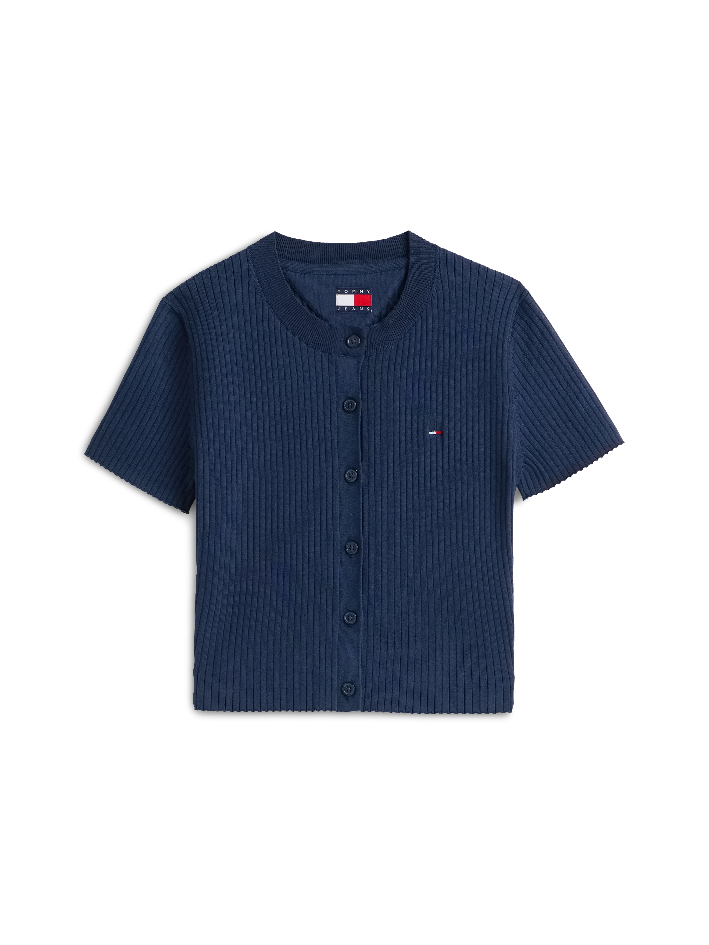 Tommy Jeans Veste en tricot »TJW ESSENTIAL SS RIB CARDIGAN« avec structure côtelée, coupe slim