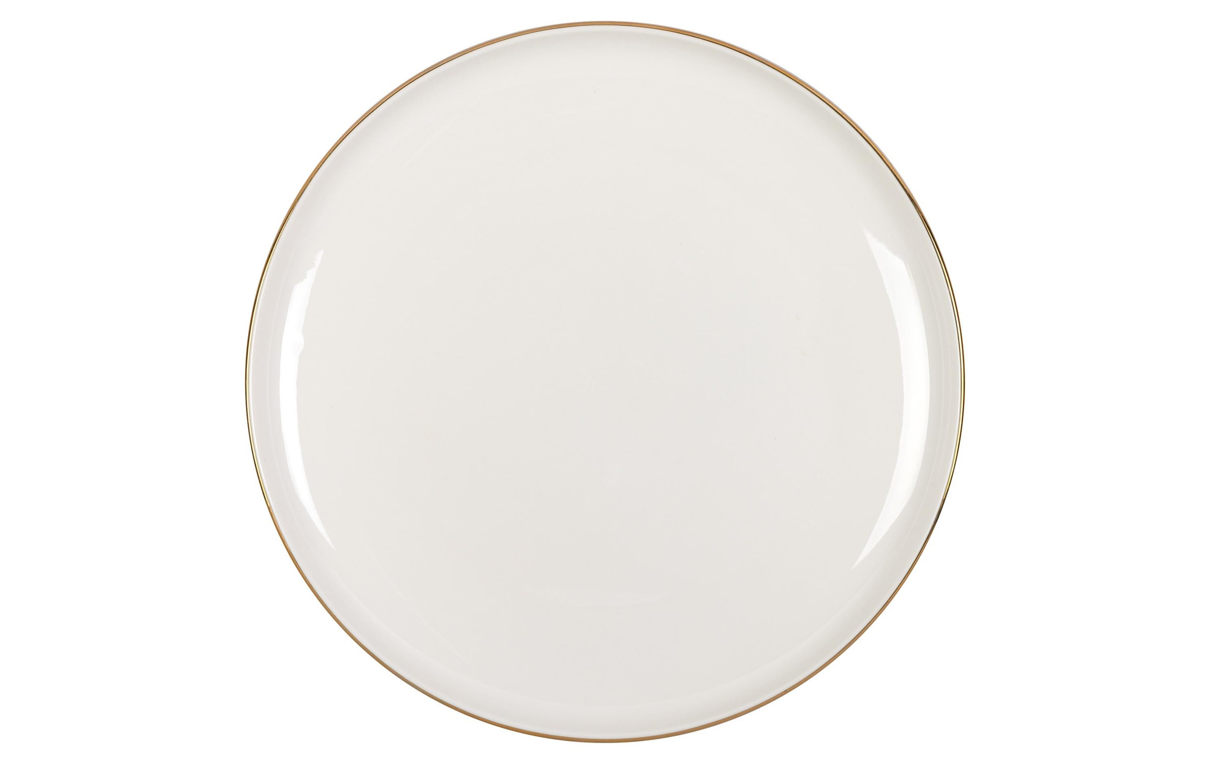 FURBER Speiseteller "Ø 45072 cm, 6 Stück, Weiss/Gold"