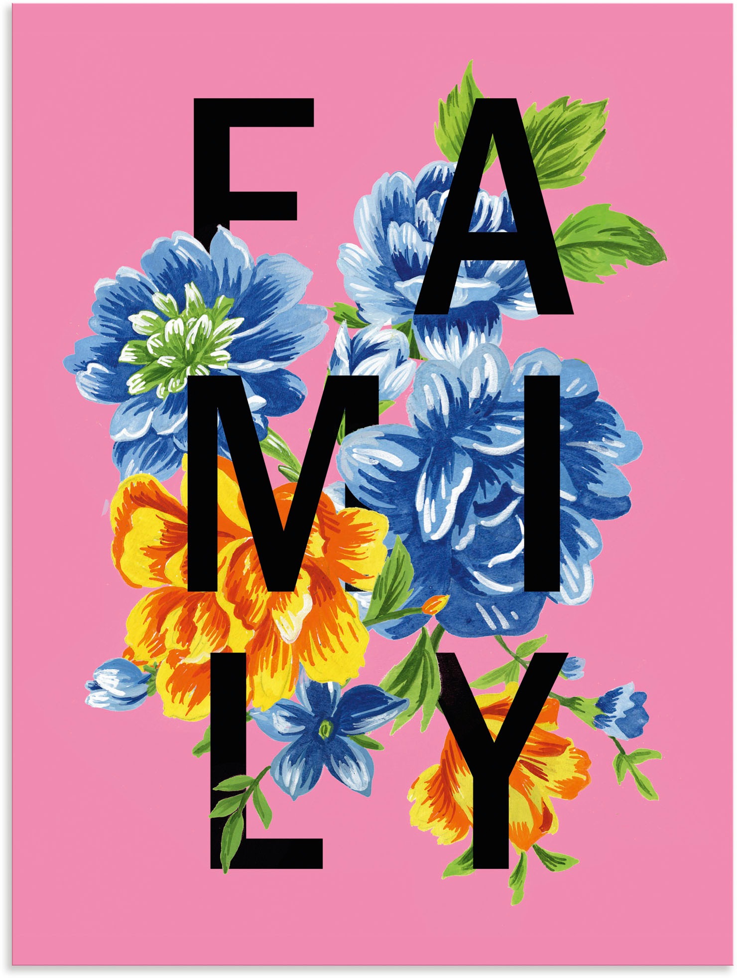 Image of Artland Wandbild »Blumenzitat I«, Sprüche & Texte, (1 St.), in vielen Grössen & Produktarten - Alubild / Outdoorbild für den Aussenbereich, Leinwandbild, Poster, Wandaufkleber / Wandtattoo auch für Badezimmer geeignet bei Ackermann Versand Schweiz