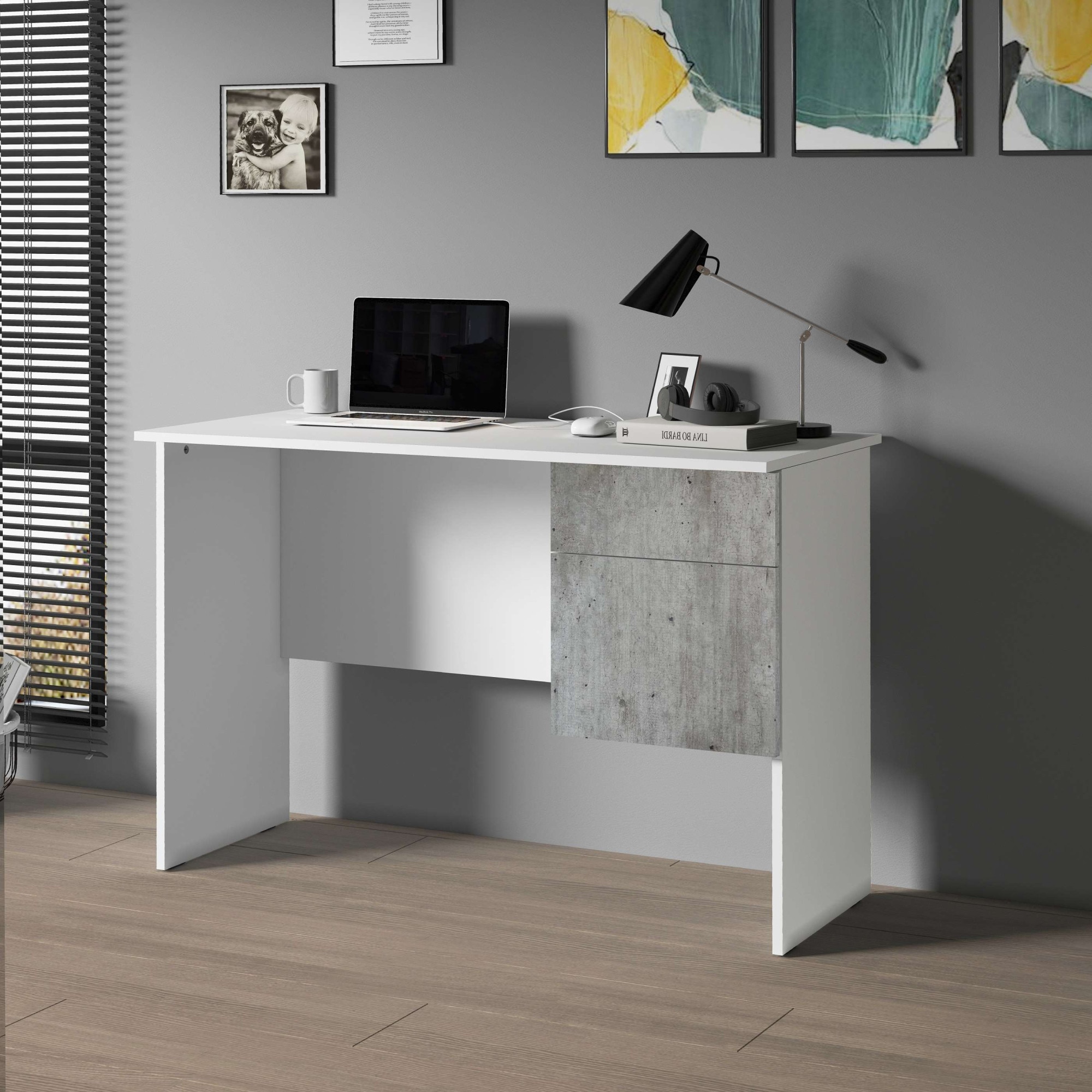 INOSIGN Schreibtisch »Coro, kleiner Computertisch, Bürotisch« mit 1 Tür & 1 Schublade, Breite 110 cm, Made in Italy