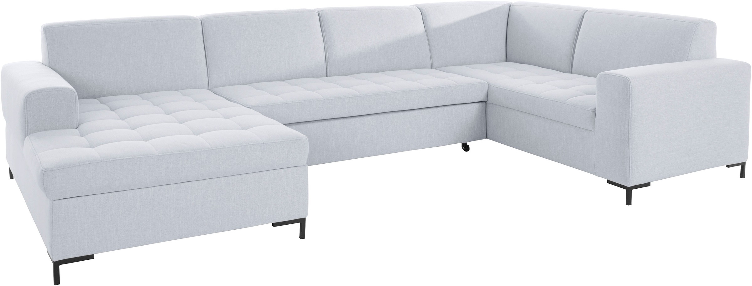 GOODproduct Wohnlandschaft »Grazzo, aktuelle Steppung im Sitz, viel Platz, U-Form, Breite 332cm«, hochwertige Stoffe aus recyceltem Material, Steppung im Sitzbereich