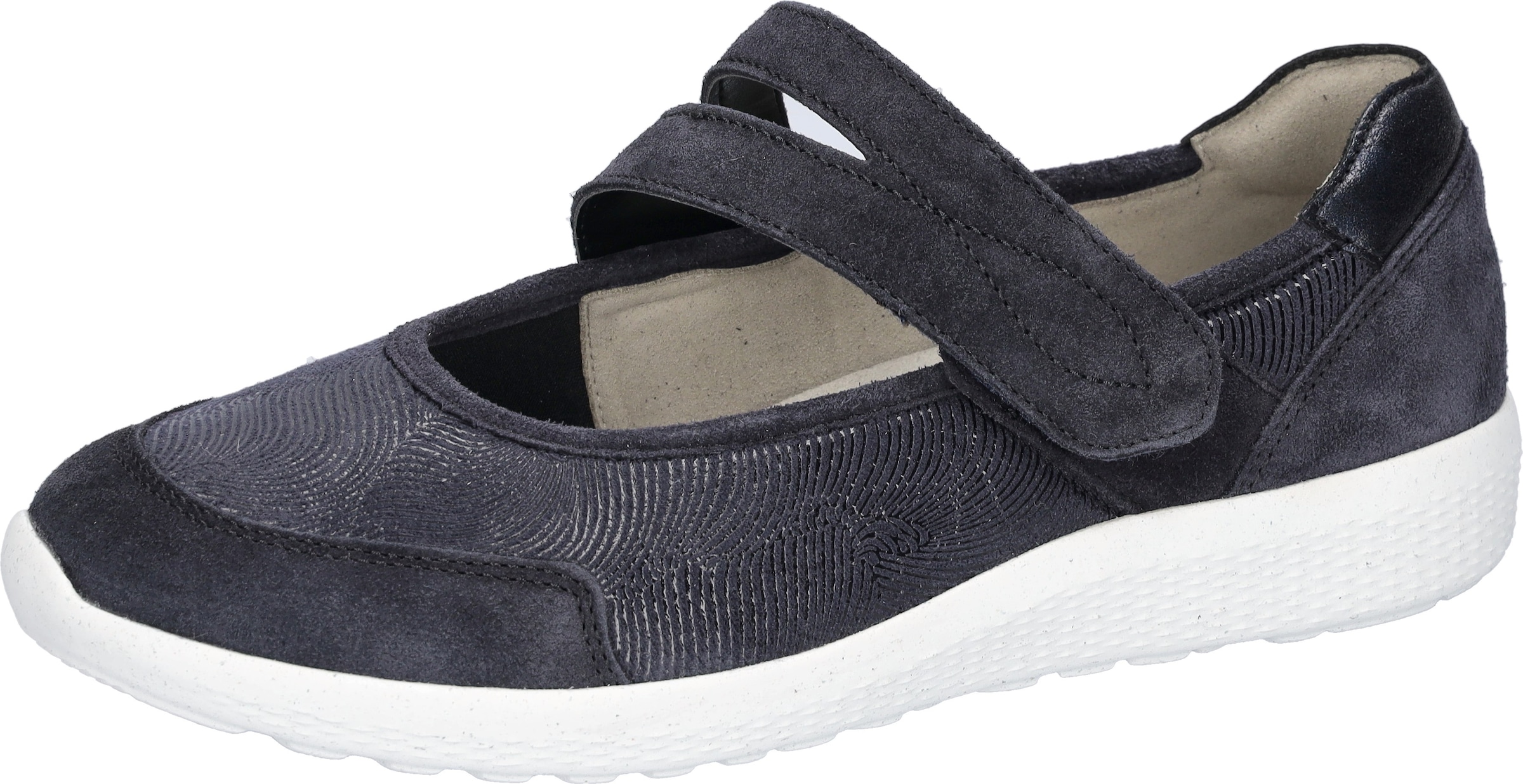 Image of Waldläufer Riemchenballerina "K-IRA Soft" Schlupfschuh mit Klettriegel, Bequemschuh, K-Weite