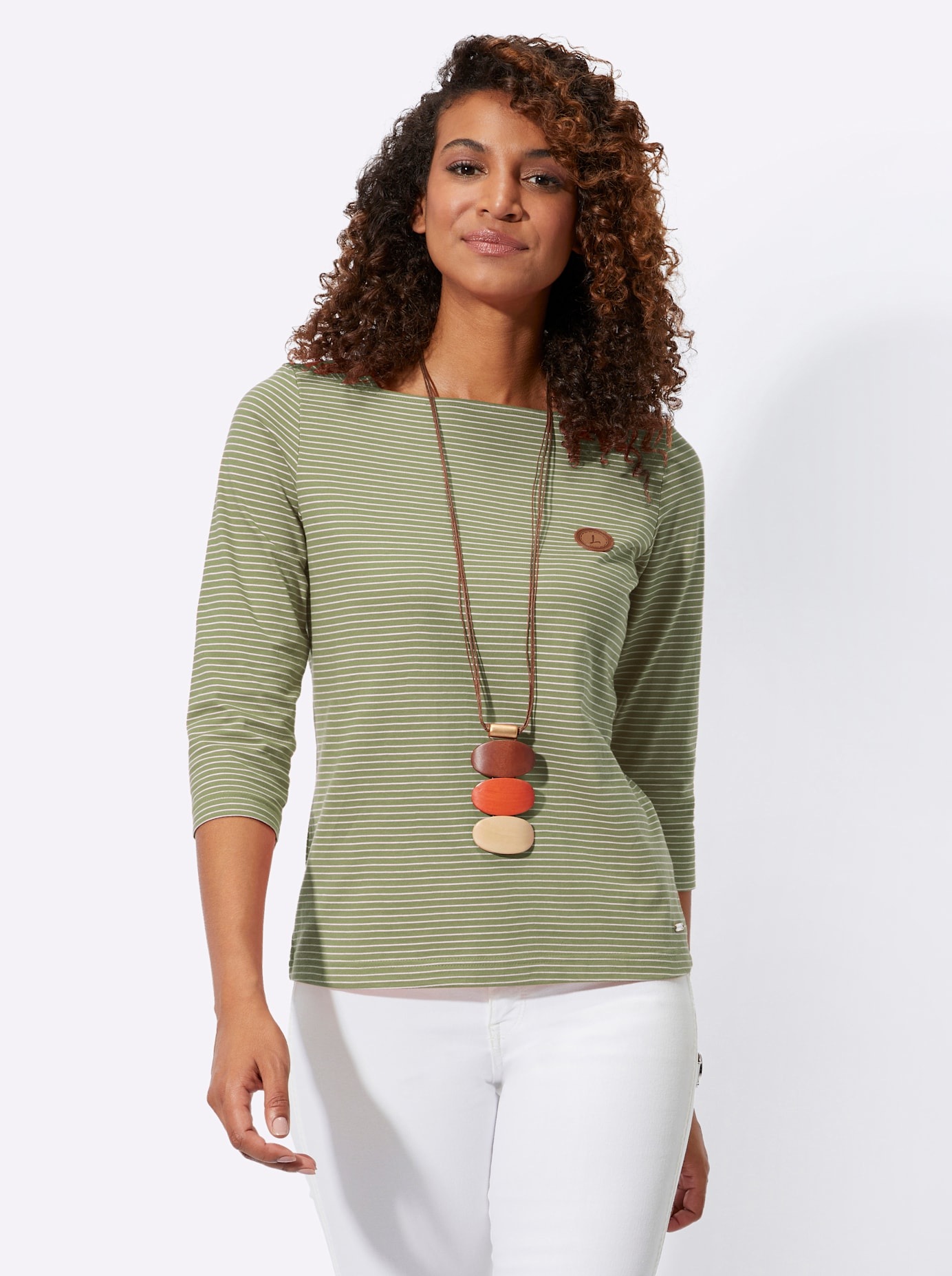 Image of Casual Looks 3/4-Arm-Shirt "Ringelshirt" 1 Stk.