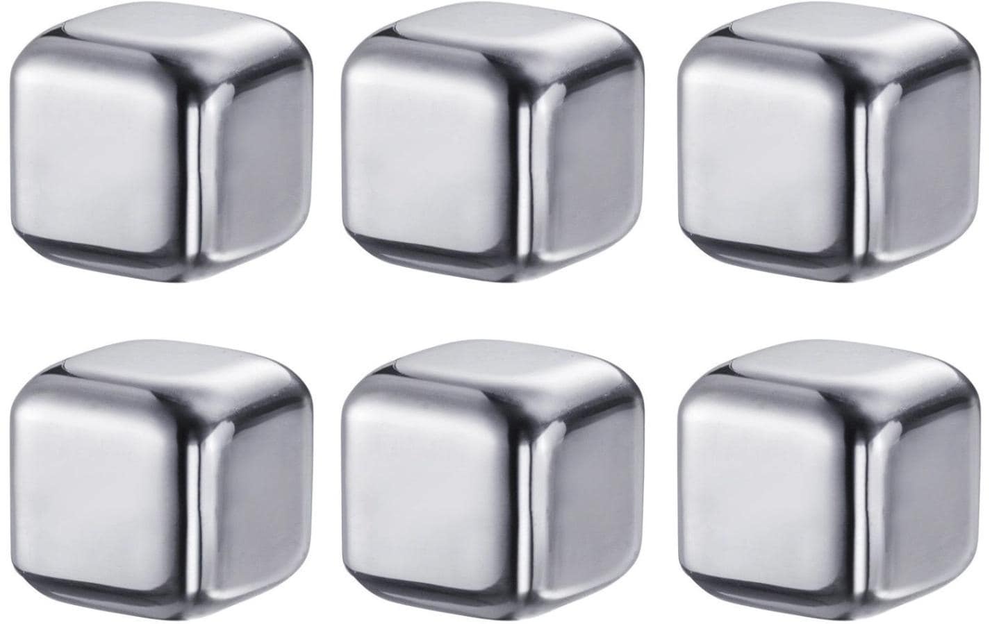 Image of WESTMARK Eiswürfelform "7 tlg. Set Eiswürfel mit Zange Cosmo 7-teilig" 7-tlg. Set aus wieder verwendbaren Edelstahl-Kühlwürfeln